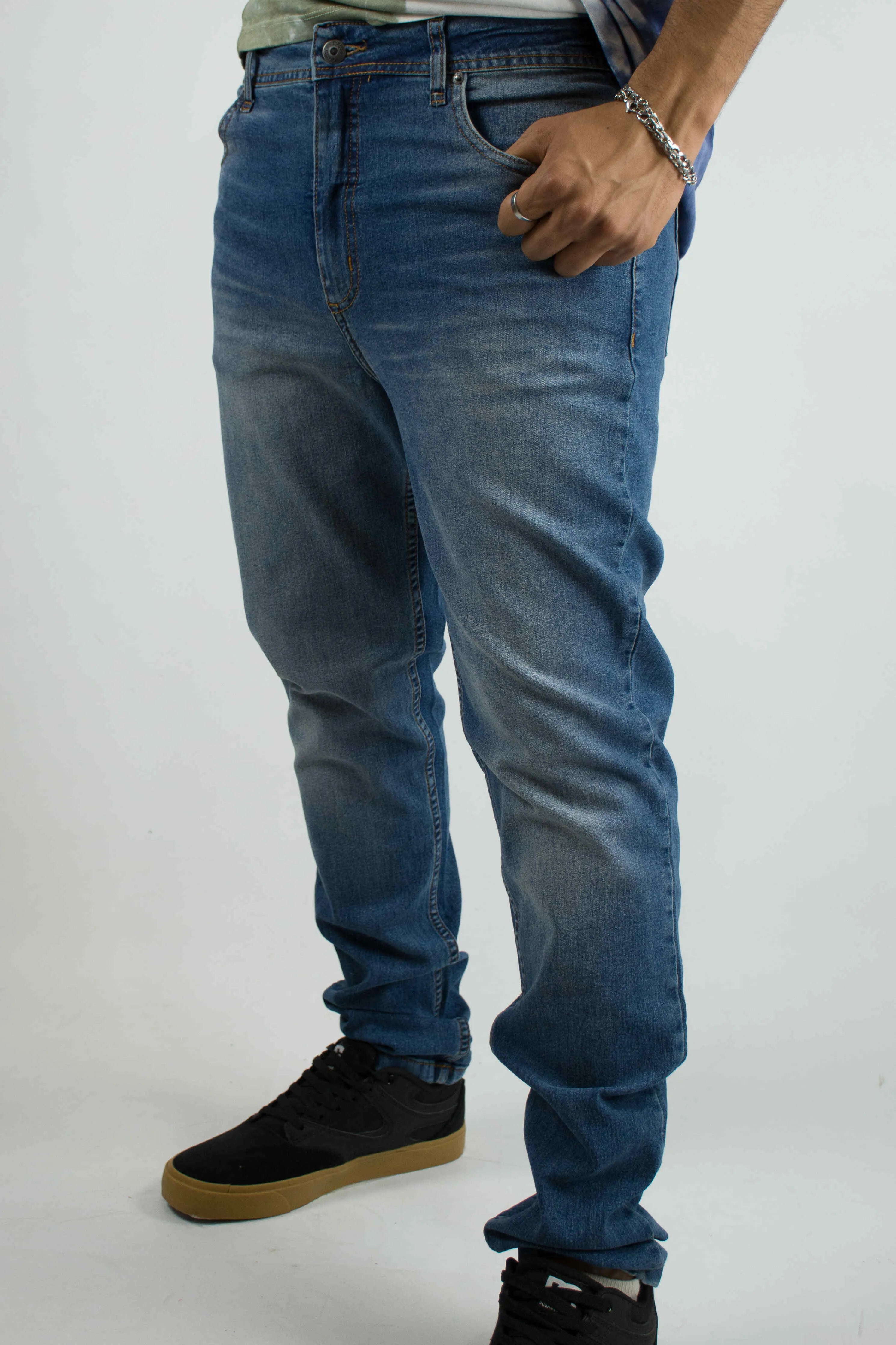Rip Curl RC Slim Fit Mid Blue Jeans for Men - Stylish and Comfortable Denim Pants for Casual Wear, Outdoor Adventures & Everyday Fashion