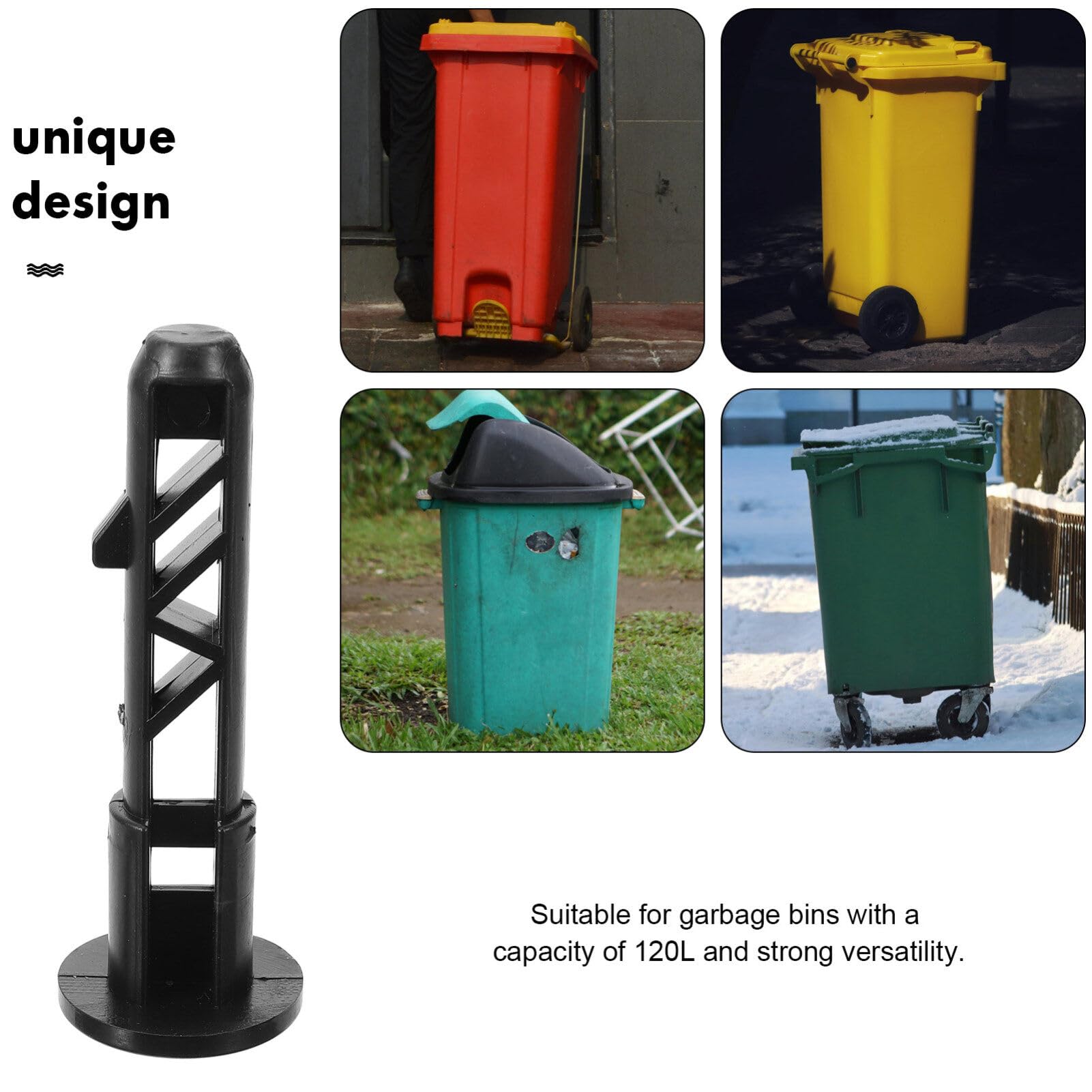 iplusmile 4Pcs Wheelie Bin Lid Hinge Pins - Heavy Duty Trash Can Lid Accessories, Replacement Connecting Pins for Outdoor Wheeled Garbage Bins - Perfect for Household & Commercial Use in Backyards, Parks, and Waste Management Areas