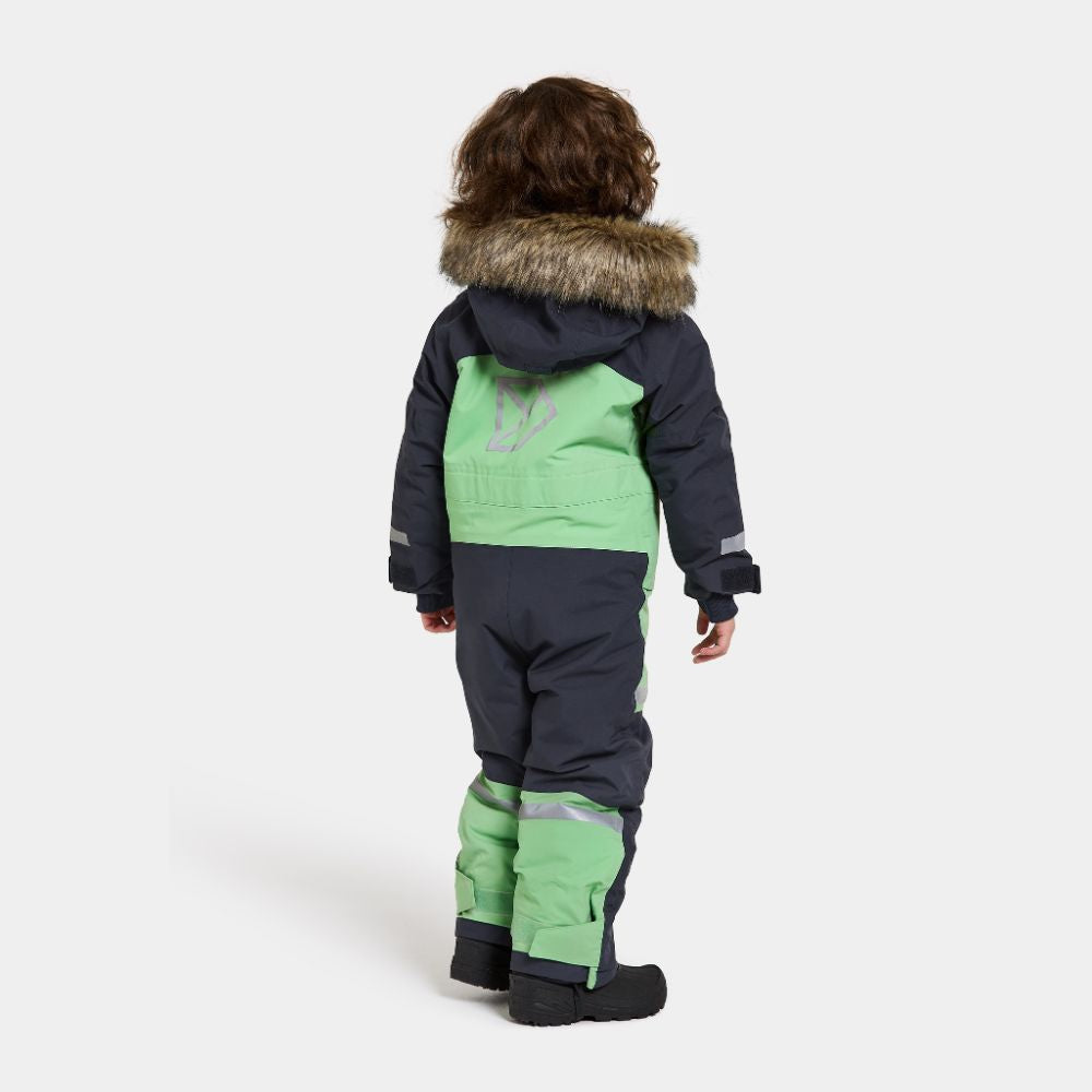 Didriksons Bjarven III Kids Snowsuit - Waterproof Winter Jacket & Pants Set for Boys & Girls, Pale Mint - Perfect for Skiing, Snowboarding & Outdoor Winter Play