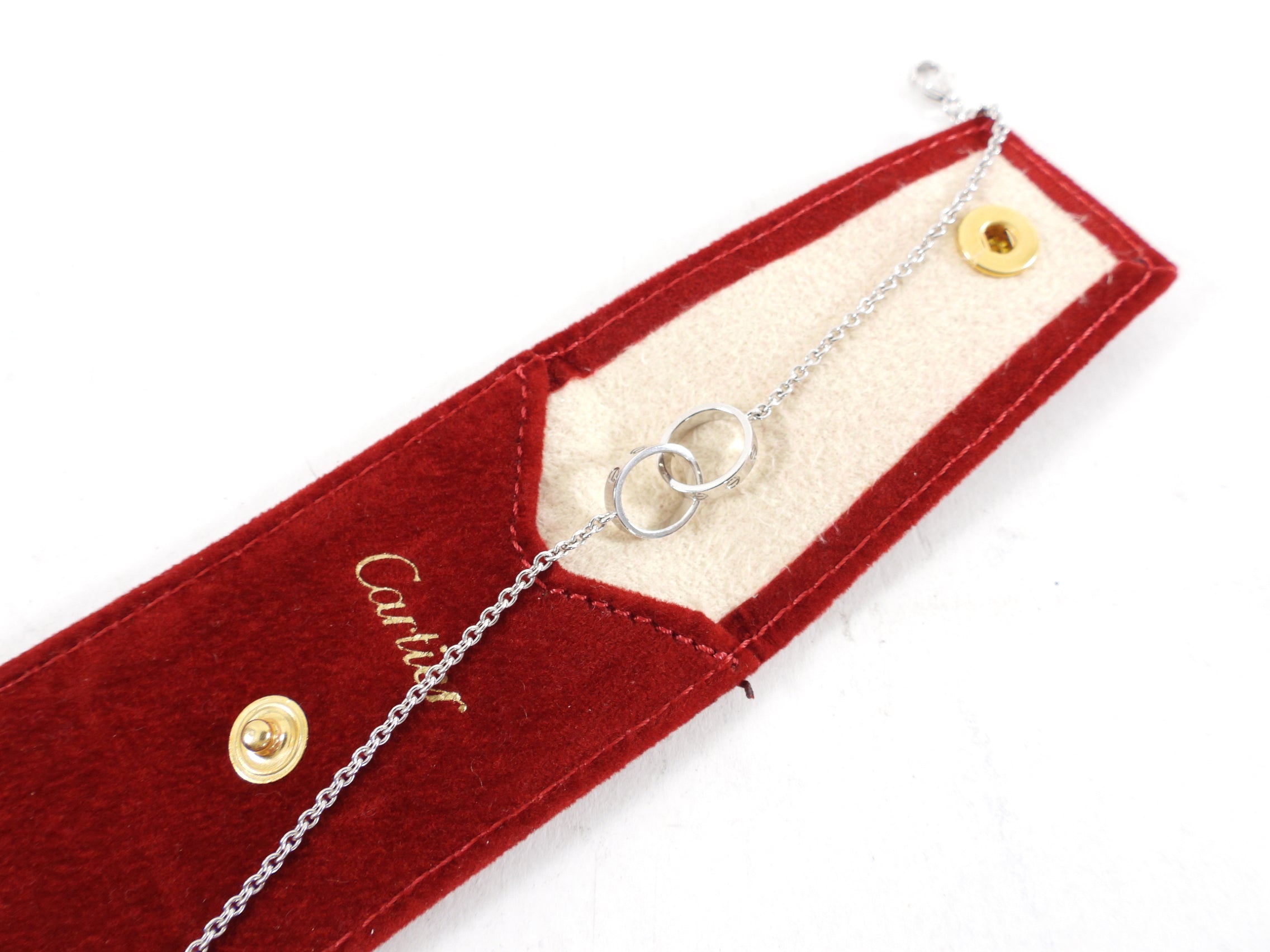 Cartier 18K White Gold Love Bracelet - Interlocking Design for Women, XS/S Size - Perfect for Anniversary Gifts & Special Occasions