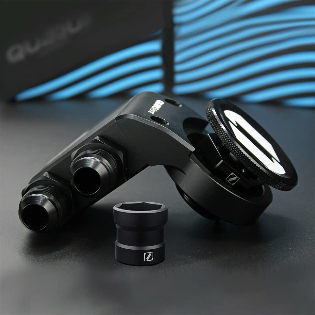 Level 7 Performance V2.1 QuickVent Oil Cap with Black Socket - Compatible with Honda K B H D Series Engines - High Performance Engine Oil Filler Cap for Racing & Daily Driving