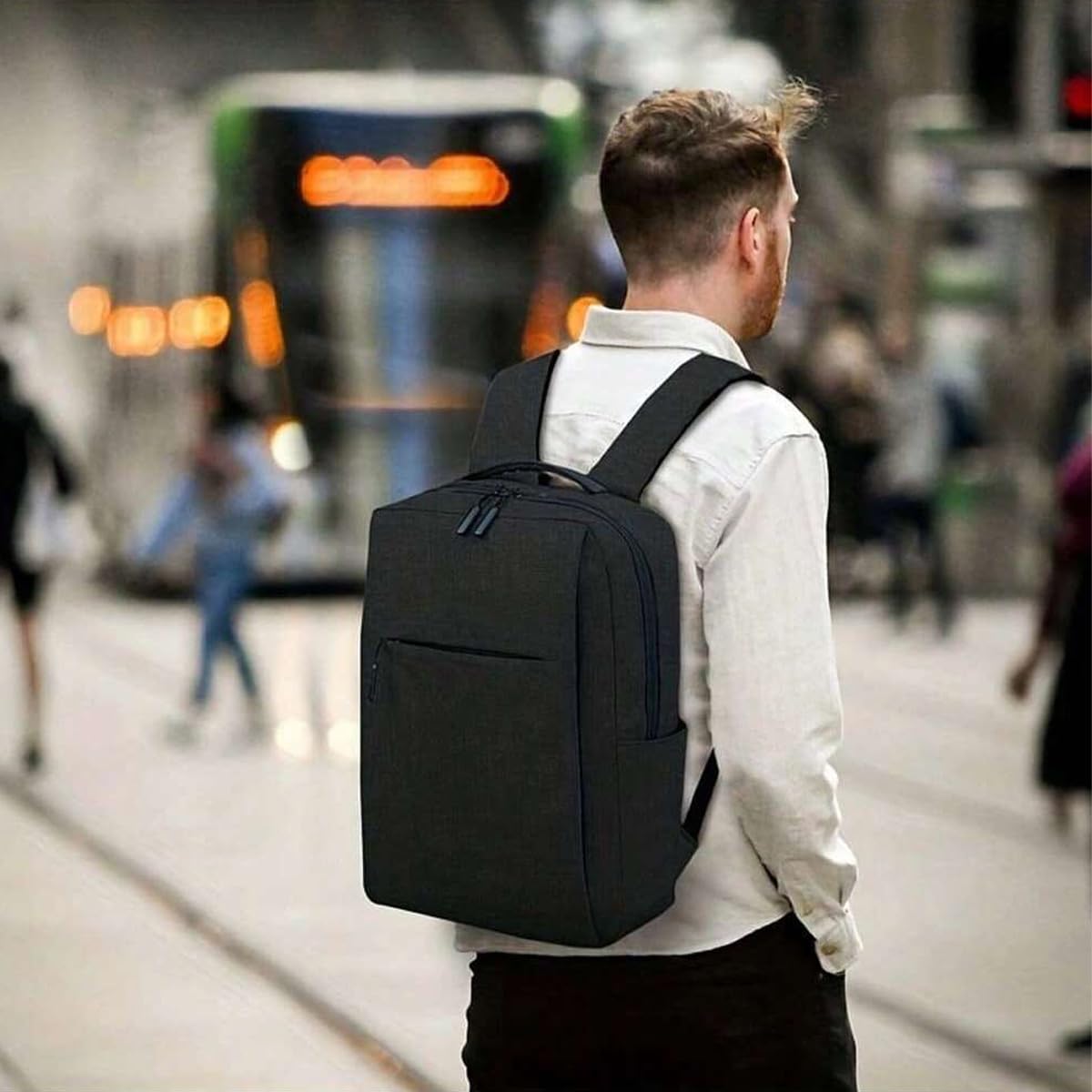Pevita 15.6 Inch Slim Waterproof Laptop Backpack with USB Charging Port - Business Travel Backpack for Men & Women - Perfect for Work, School & Commuting