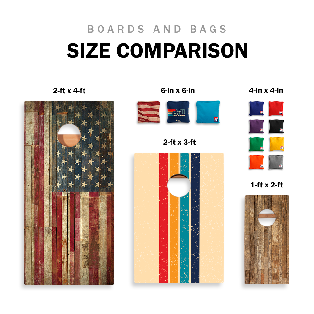 Spiral Tie Dye Sasquatch Star Cornhole Game Boards Set - Outdoor Lawn Games for Backyard, Tailgating, and Beach Parties