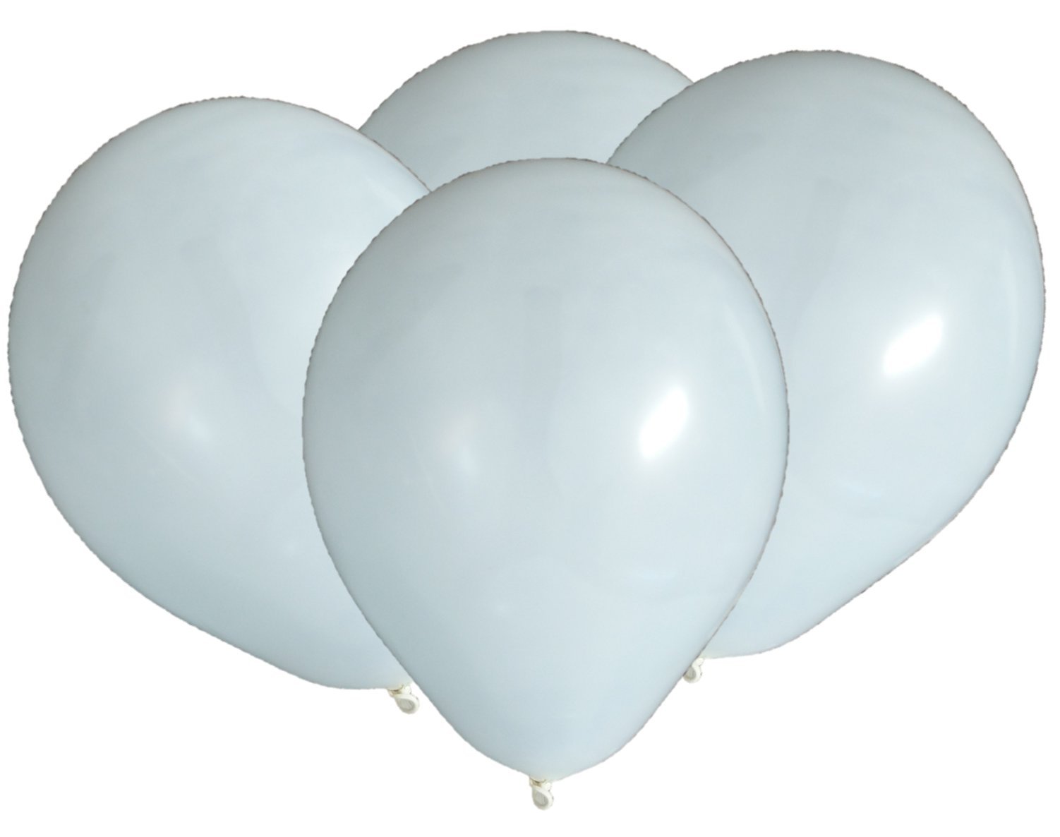 50-Pack 12 Inch Metallic White Balloons for Birthday Parties, Weddings & Special Events - Premium Quality Latex Balloons for Decorations