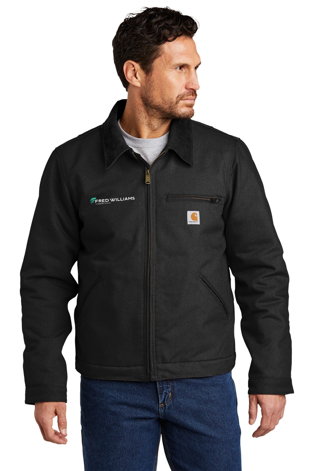 Carhartt Duck Jacket for Men - Heavy Duty Work Jacket, Black, Durable Canvas Construction - Perfect for Construction, Farming & Outdoor Workwear