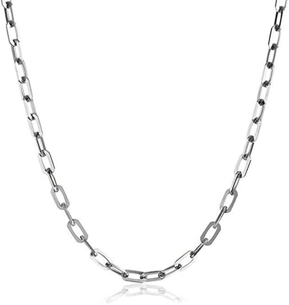 Verona Jewelers 925 Sterling Silver Mariner Anchor Link Chain Necklace - 3MM, 4.5MM, 5.5MM Square, Cable & Twist Link Options | Perfect for Layering, Gifts & Everyday Wear