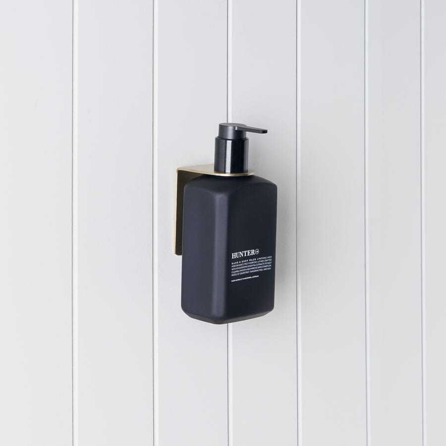 Brushed Nickel Soap Bottle Holder - Warm & Stylish Bathroom Organizer for Liquid Soap Dispensers - Perfect for Kitchen, Bathroom, and Shower Storage