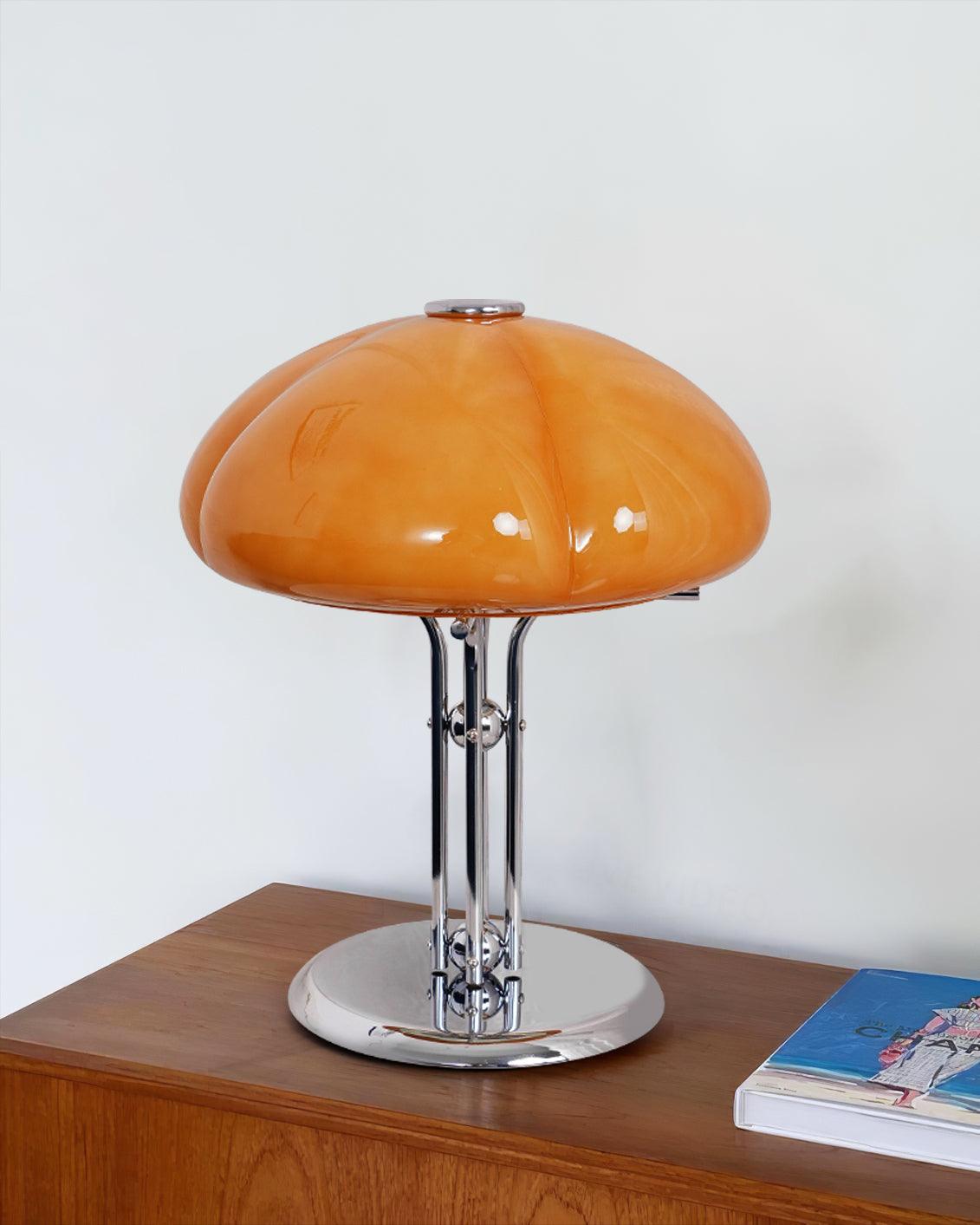 Modern Mushroom Bauhaus Table Lamp - Minimalist Bedside Lighting for Living Room, Bedroom & Office - Warm White LED Nightstand Lamp for Home Decor