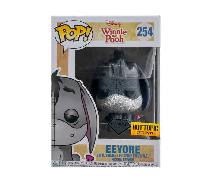 Funko Pop! Eeyore Diamond Collection - Winnie the Pooh Vinyl Figure #254 | Hot Topic Exclusive | Disney Collectible for Home & Office Display