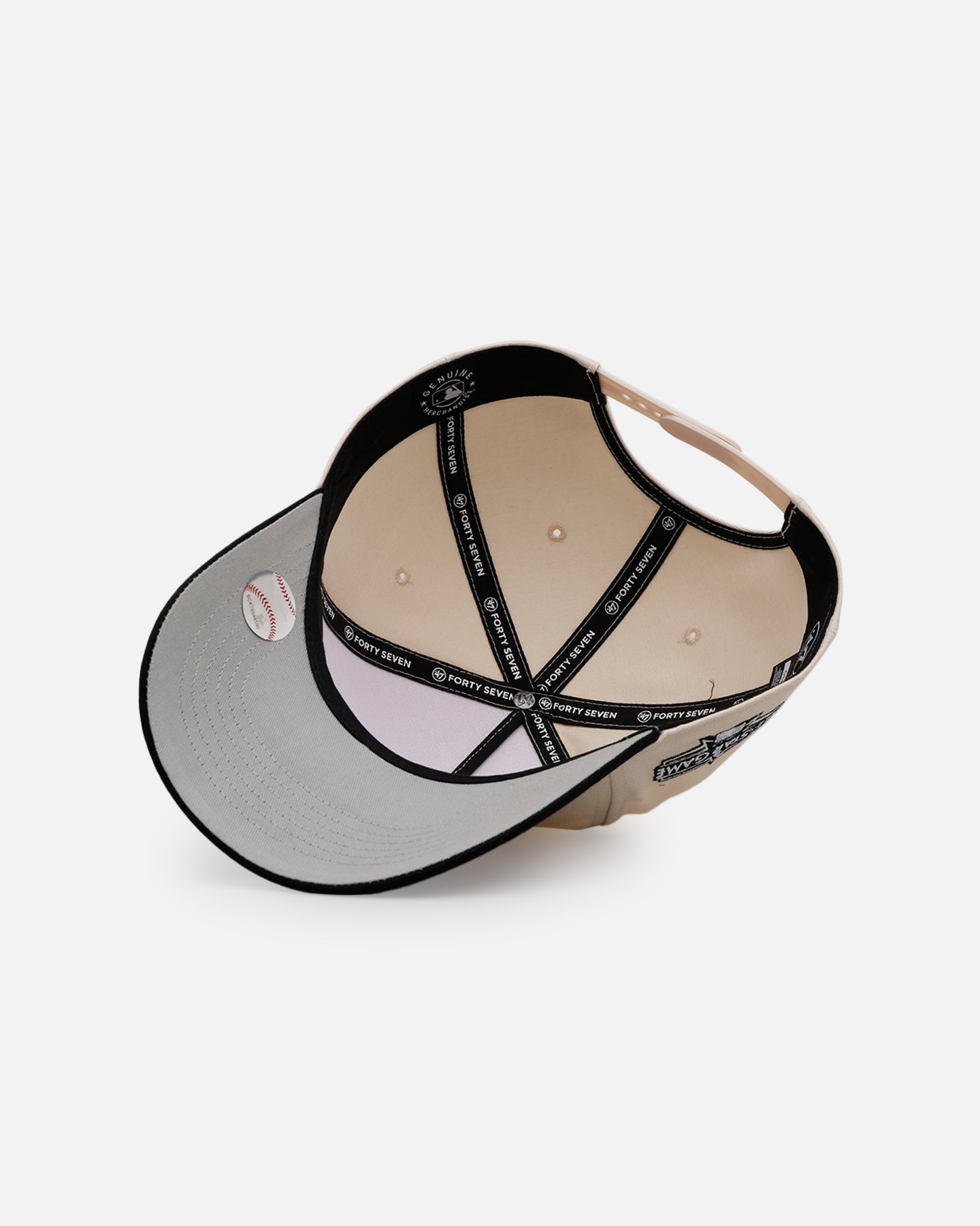 47 Brand Los Angeles Dodgers 'Herringbone' 47 Offside Snapback Hat - Adjustable Natural/Black Baseball Cap for Men & Women - Perfect for Sports, Casual Wear & Fan Collections
