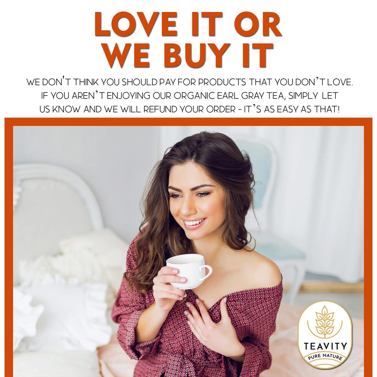 Organic Earl Grey Tea Pods for Keurig K-Cup Brewers - Caffeinated Unsweetened Black Tea by Teavity (24 Count) - Perfect for Morning Energy & Afternoon Relaxation at Home or Office