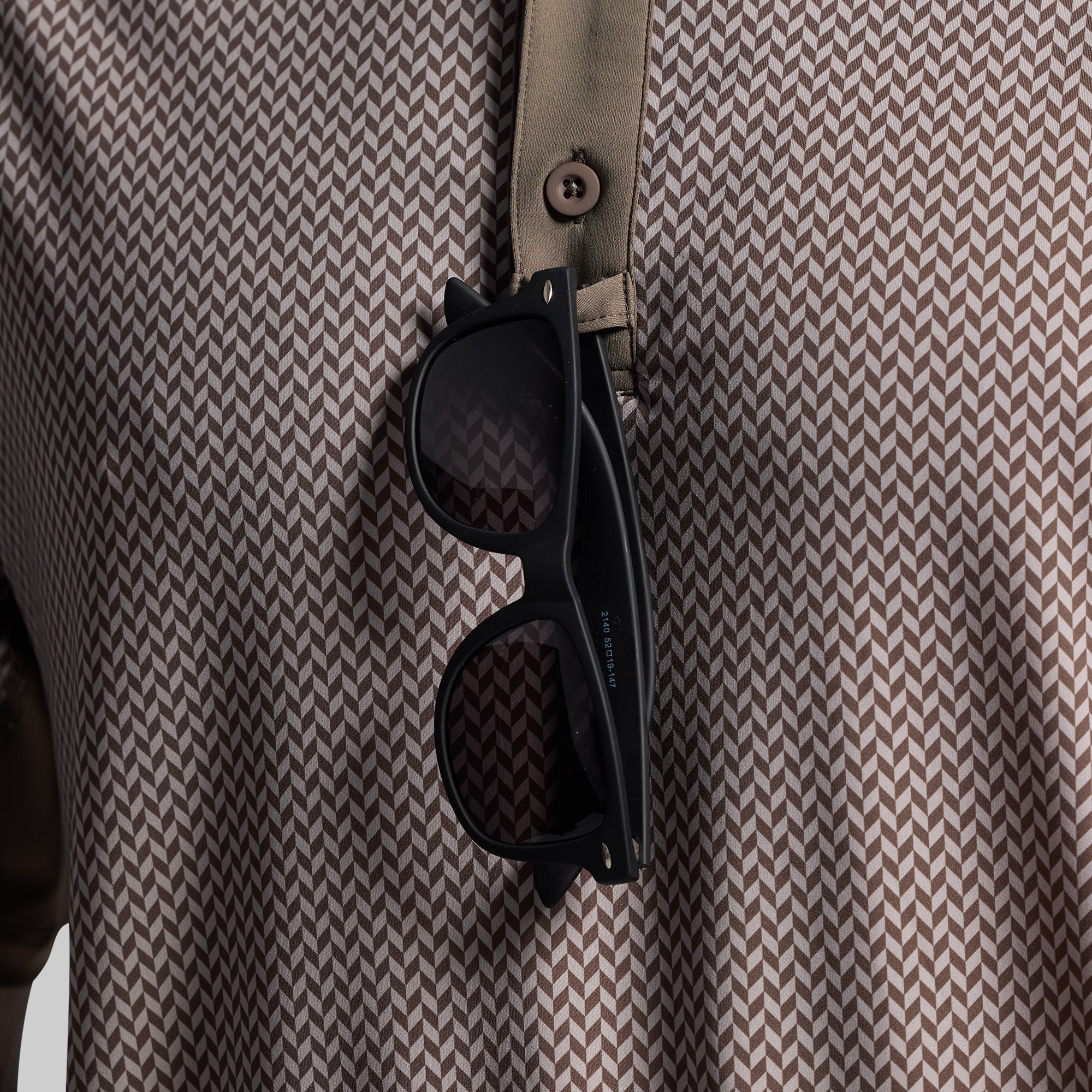 Men's Performance Golf Polo Shirt - Moisture Wicking & UV Protection (Gunmetal Check Pattern) - Perfect for Golf, Tennis & Casual Wear