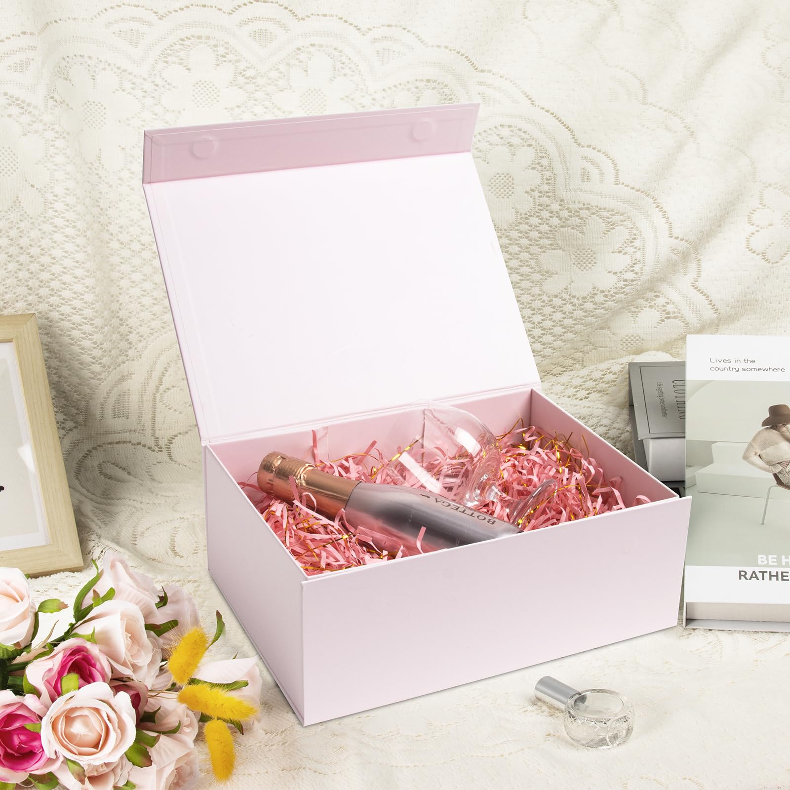 Pink Magnetic Gift Box 9x7x4