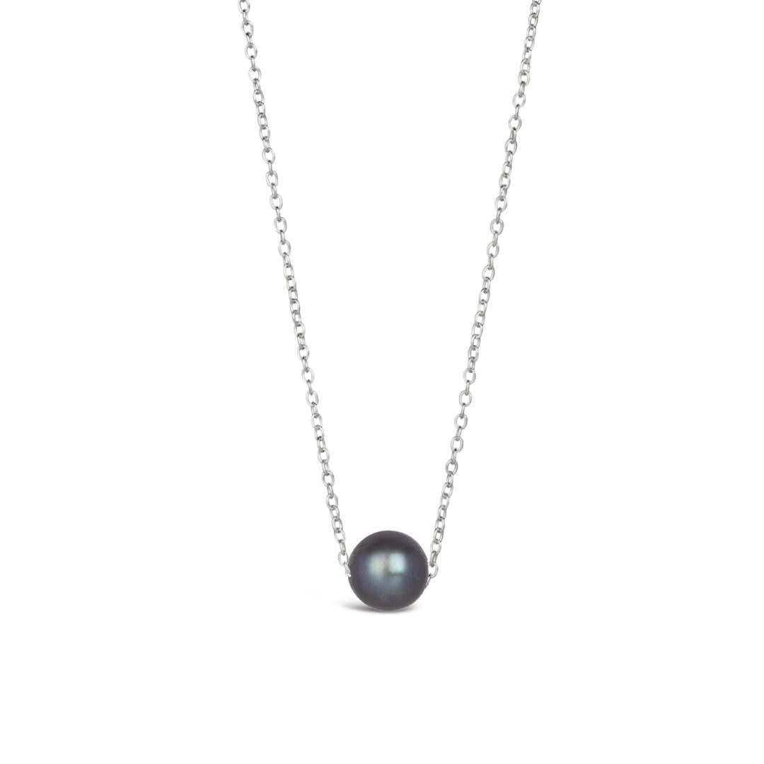 Elegant Grey & Silver Pearl Chain Necklace for Women - Perfect for Weddings, Parties & Everyday Wear