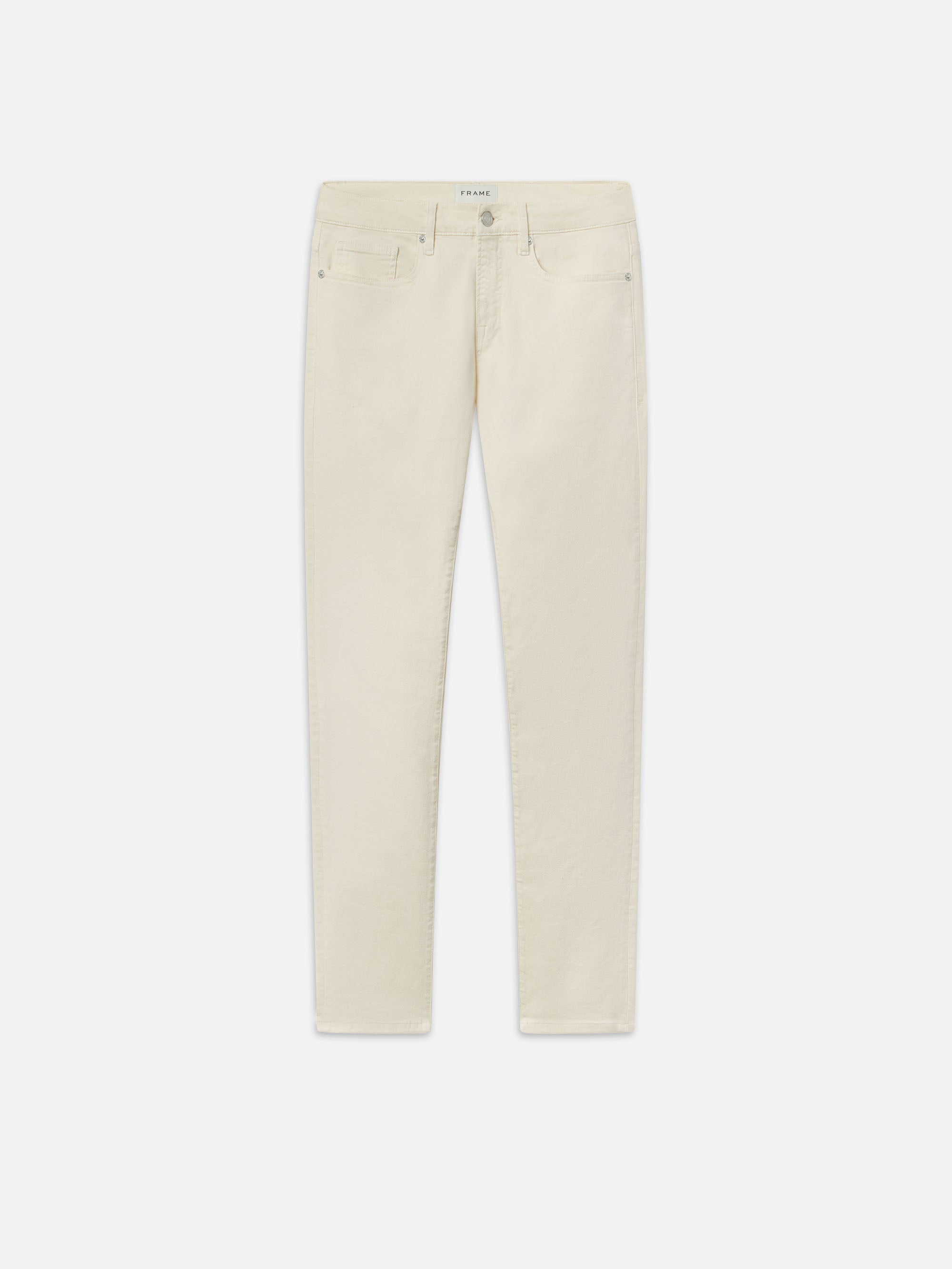 L'Homme Slim Twill Pants for Men - Natural Color Comfortable Casual Trousers for Office, Travel and Everyday Wear