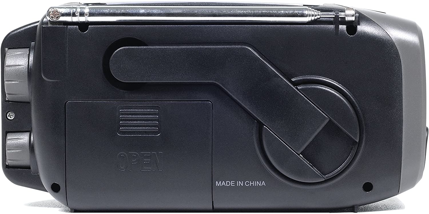 Kaito KA350 Voyager Trek Solar & Hand Crank AM/FM/SW NOAA Emergency Weather Radio with 5 LED Flashlight - Perfect for Camping, Hiking & Power Outages (Green)