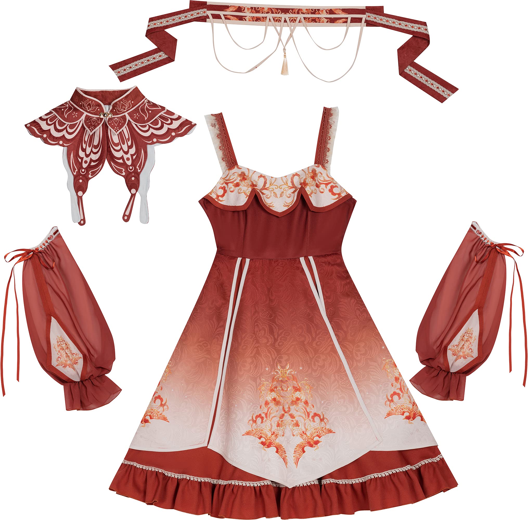 Plus Size Lolita Dress - Red Sweet Victorian Princess Dress for Women | Kawaii Fashion & Cosplay Costume | Perfect for Tea Parties, Anime Conventions & Themed Events