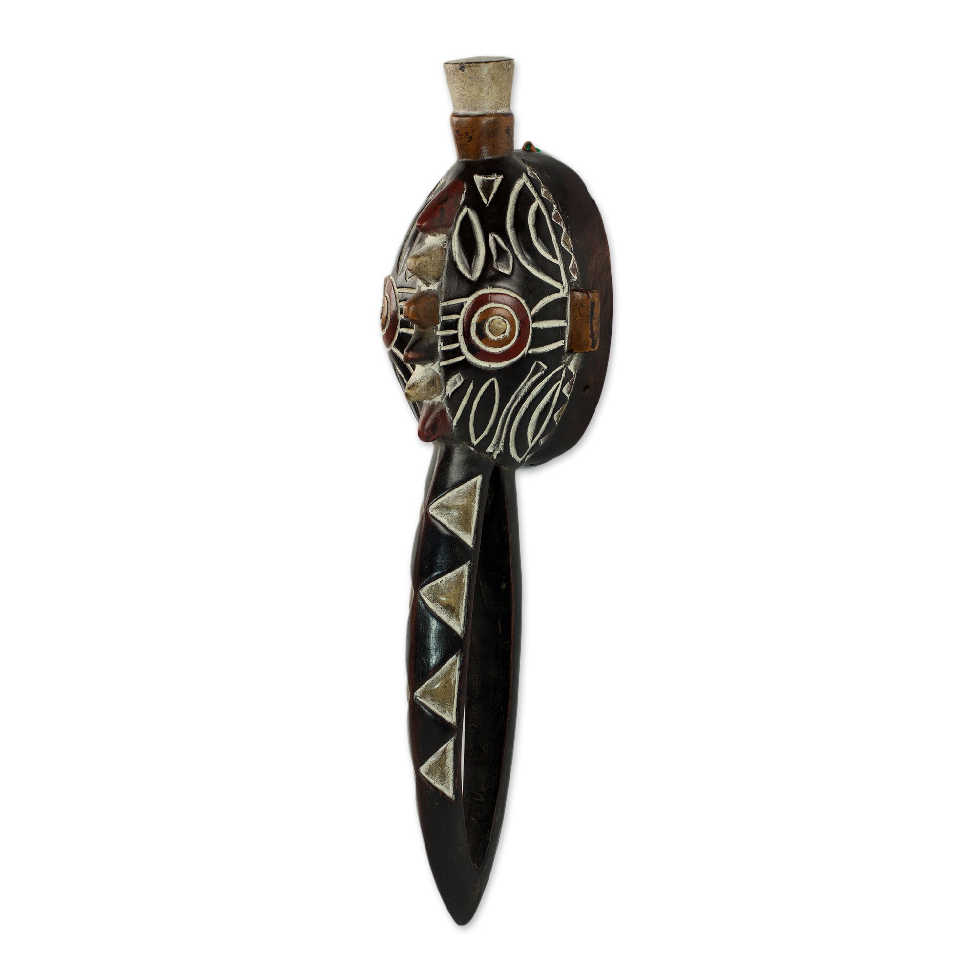 Authentic NOVICA Kalaho African Wood Mask - Handcrafted Tribal Wall Art Decor for Home, Office & Cultural Displays