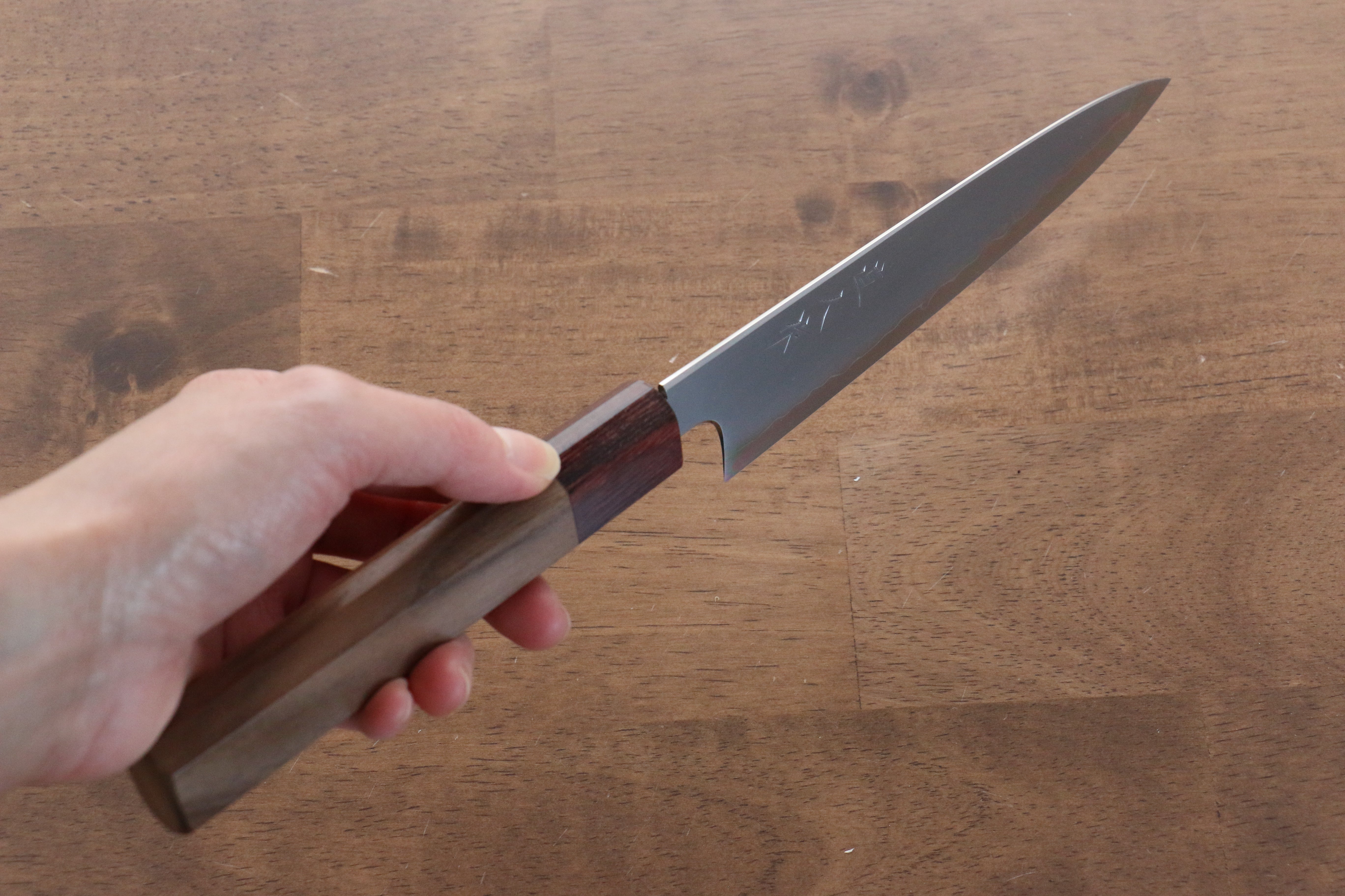 Premium SG2 Steel Petty Utility Knife 165mm with Walnut Handle - Japanese Kitchen Knife for Precision Slicing, Dicing & Garnishing - Perfect for Chefs & Home Cooks