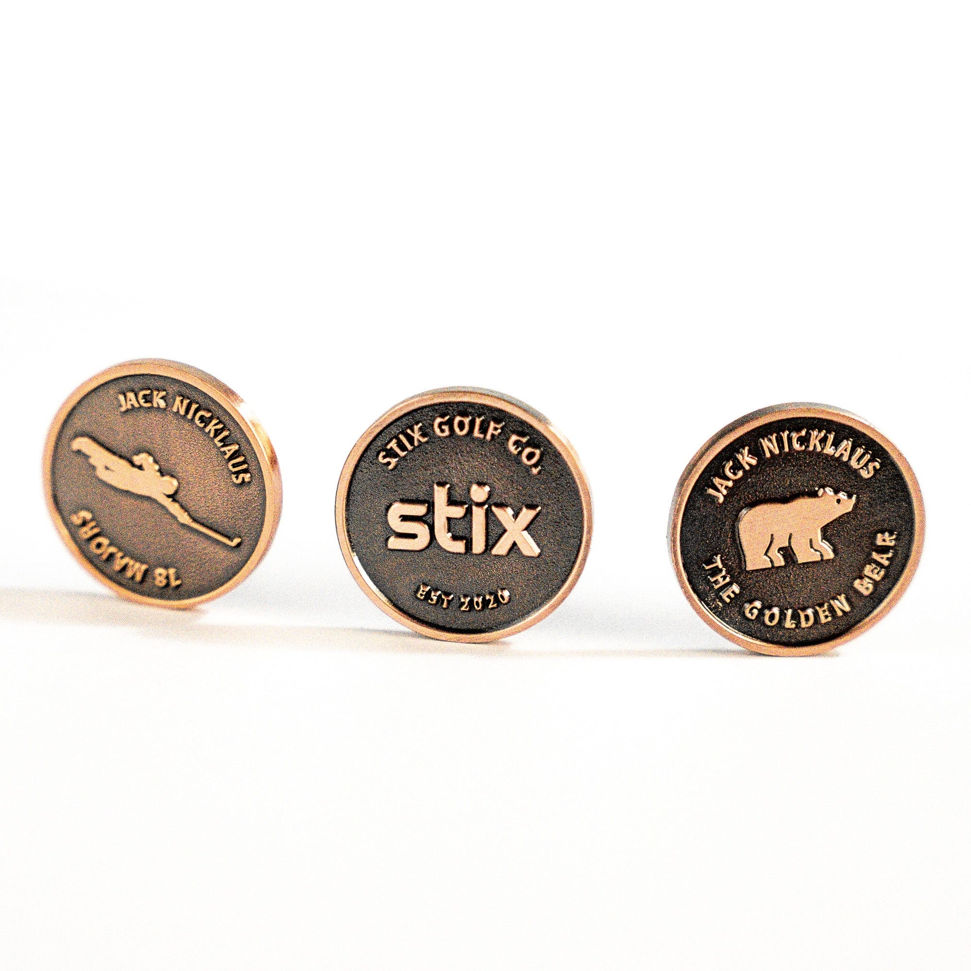 Premium Golf Ball Markers by Stix Golf Co. – Nicklaus Collection – Perfect for Golf Tournaments, Practice & Gifts
