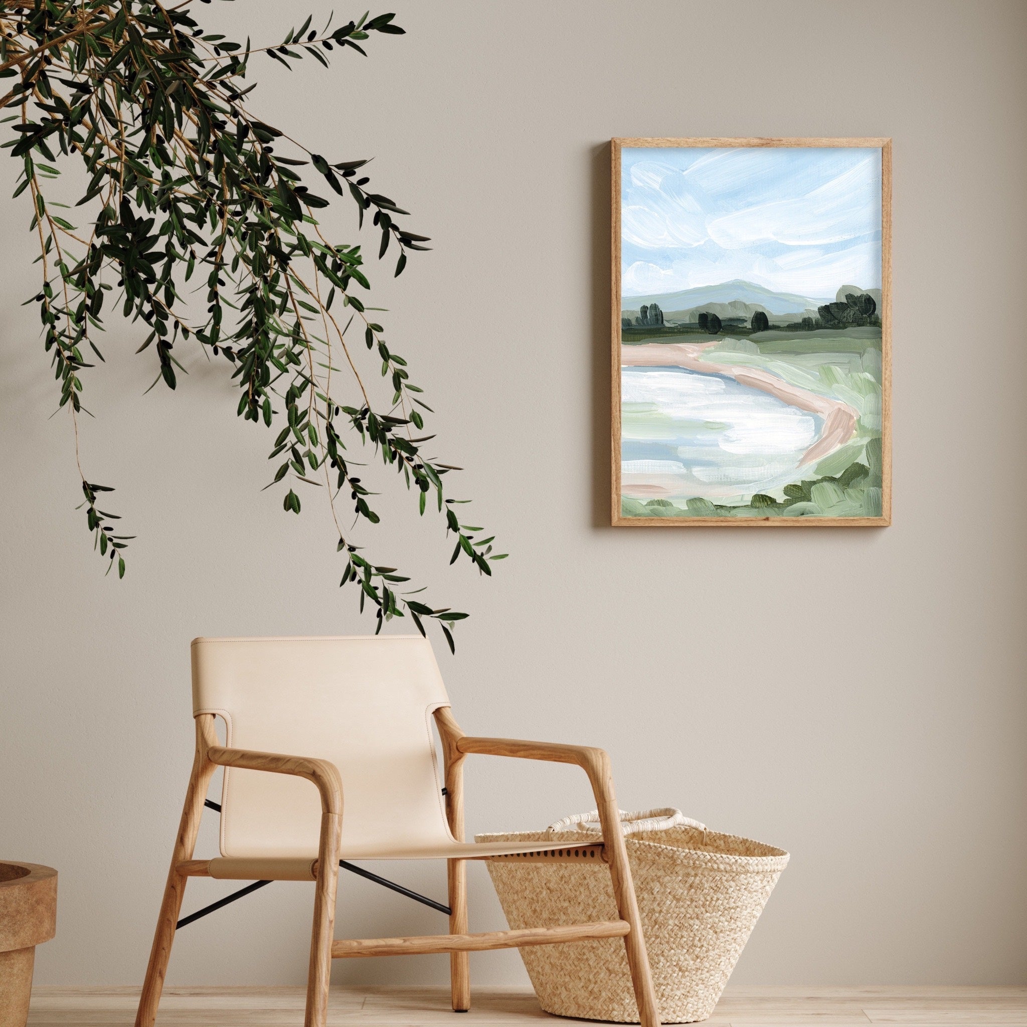 Catamount Reservoir Landscape Art Print - Stunning Nature Wall Decor for Living Room, Bedroom & Office