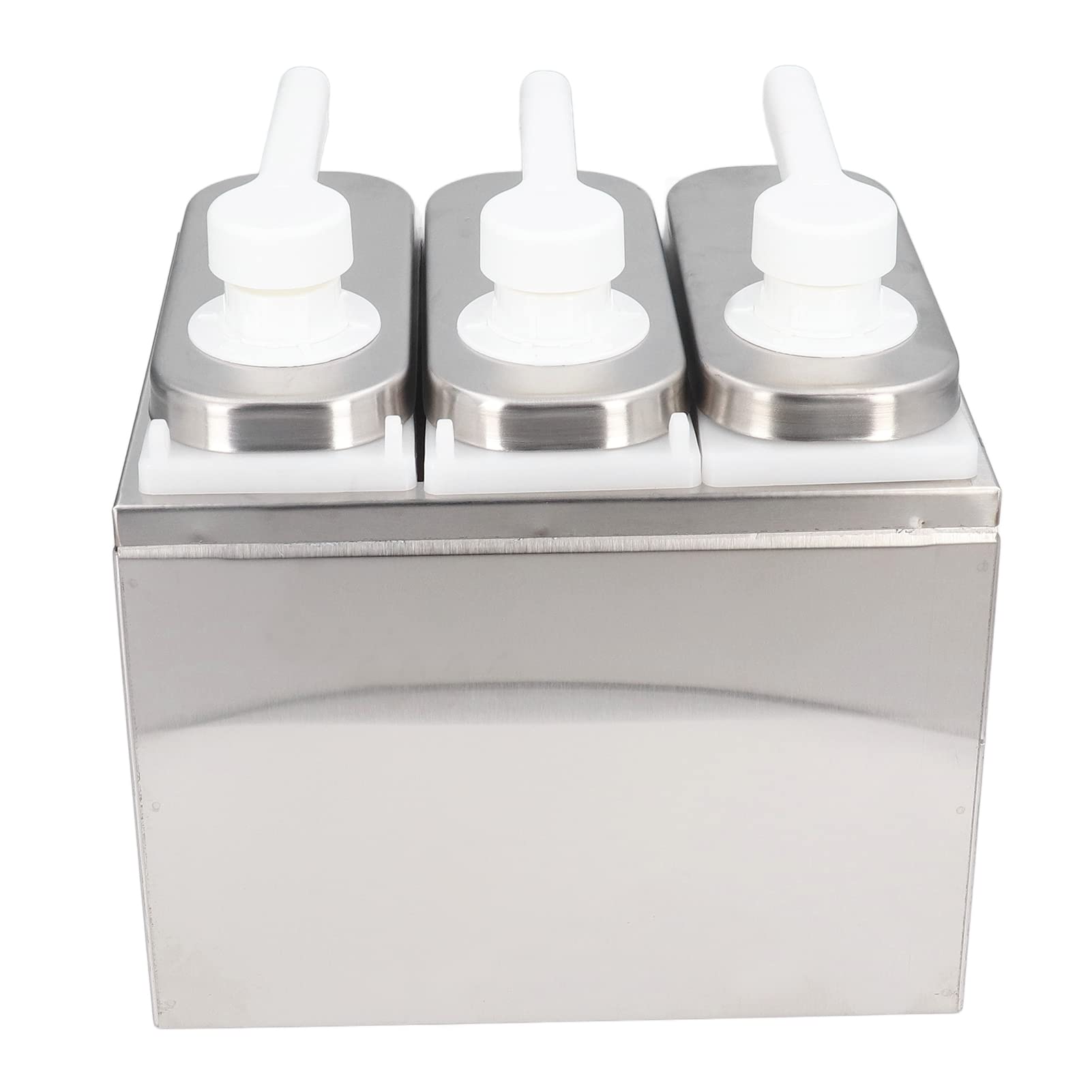 Stainless Steel Spice Pump Dispenser - Corrosion-Resistant Sauce Dispenser with Removable Base for Precise Quantifying - Perfect for Kitchen, Salad Dressing, Jam, Syrup & Condiments