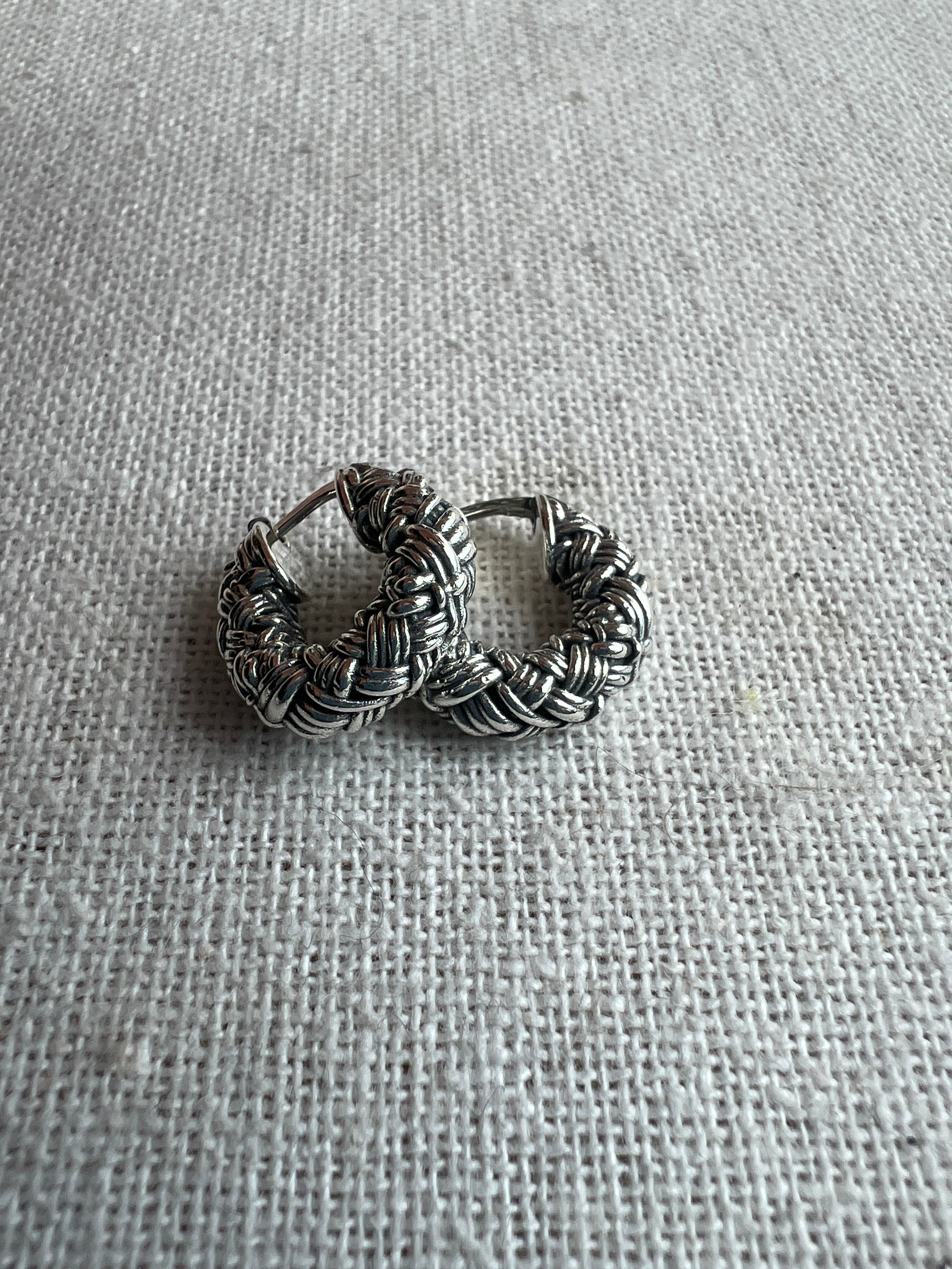 925 Sterling Silver Intreccio Hoop Earrings for Women - Elegant Everyday Jewelry for Work, Date Night & Special Occasions