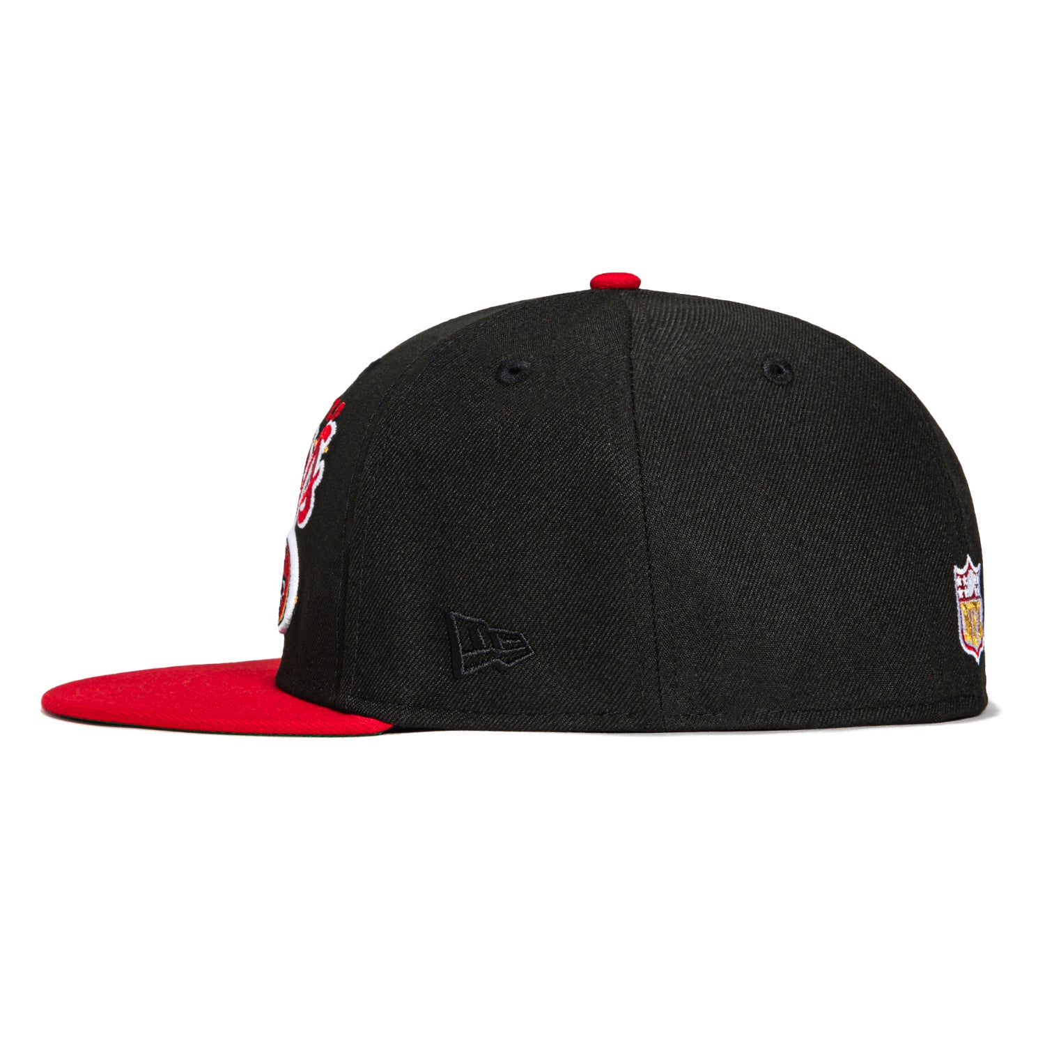 New Era 59Fifty San Francisco 49ers Team Script Snapback Hat - Black & Red NFL Football Cap for Men & Women - Perfect for Game Day, Sports Events & Streetwear Fashion