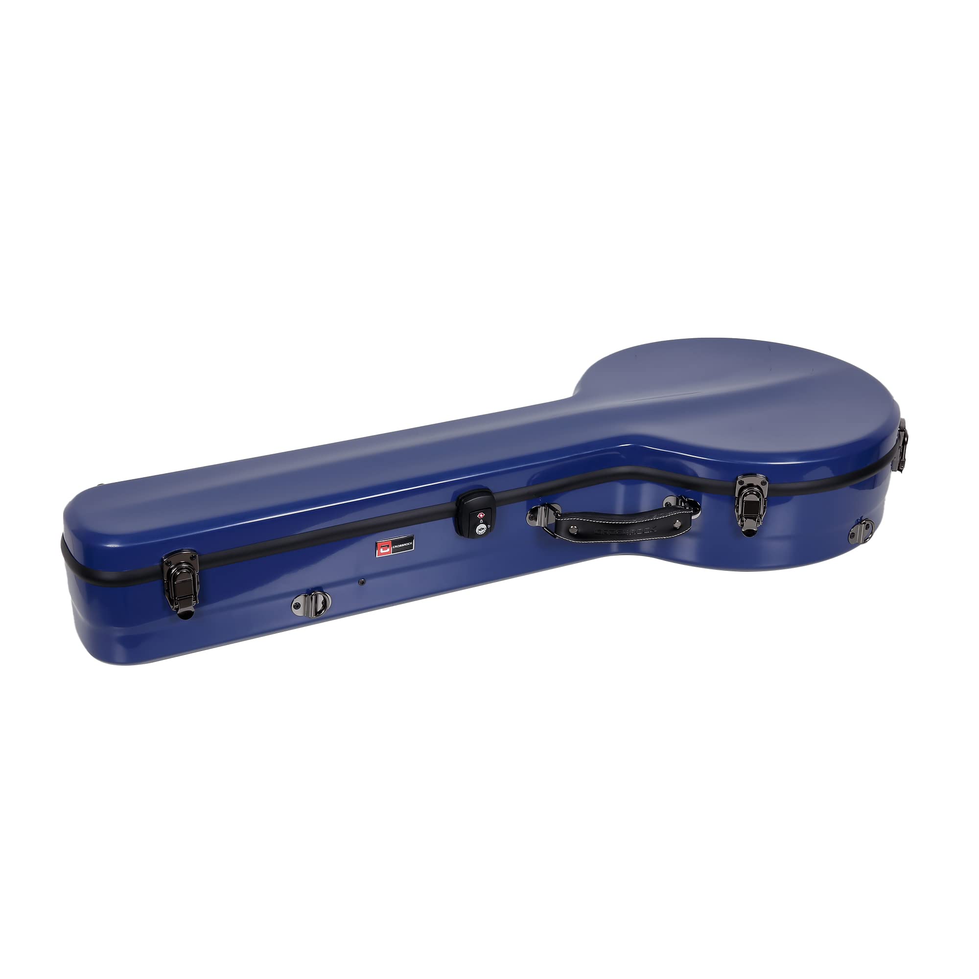 Crossrock CRF2020BJNVBL Fiberglass Resonator Banjo Case for 5-String Banjos - Durable Backpack Style in Navy Blue | Perfect for Travel, Gigging & Professional Musicians