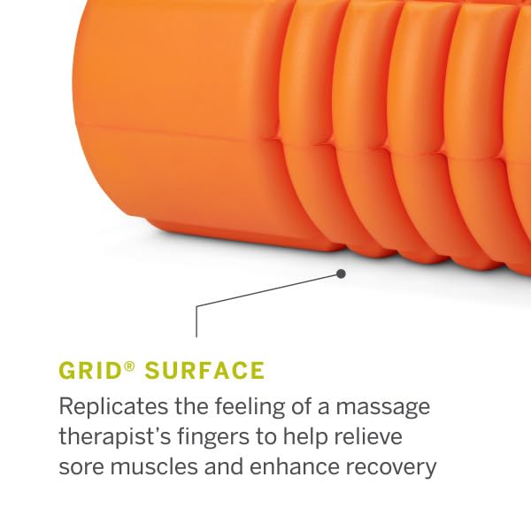 TRIGGERPOINT Grid Travel Foam Roller - Portable Muscle Massage Tool for Recovery & Pain Relief - Perfect for Gym, Yoga, Travel & Home Use