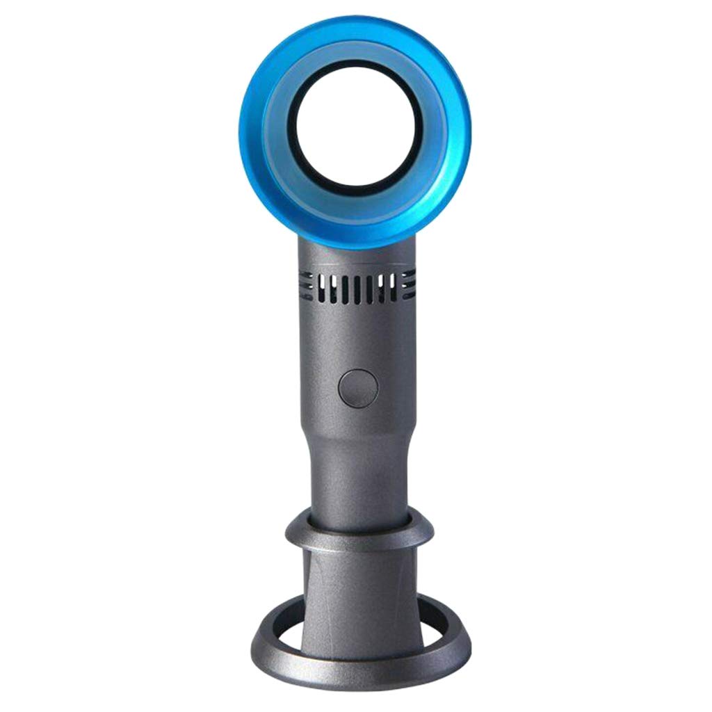 Portable USB Rechargeable Handheld Fan - Mini Desk & Table Fan with Battery for Home, Office, Travel, Outdoor Use | MagiDeal Blue Personal Cooling Fan
