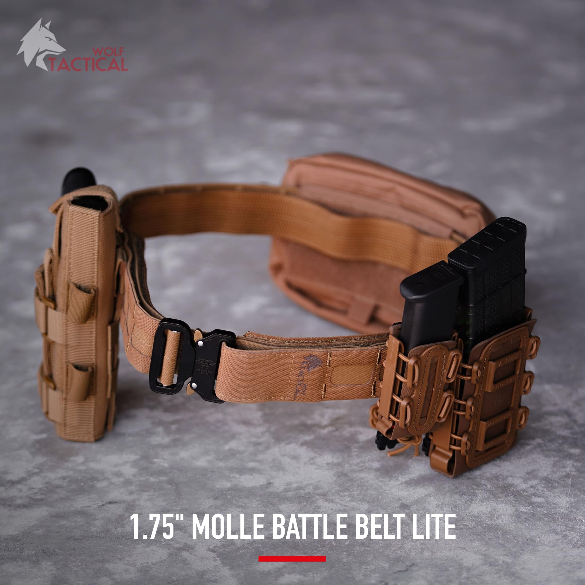 WOLF TACTICAL Molle Battle Belt Lite - 1.75