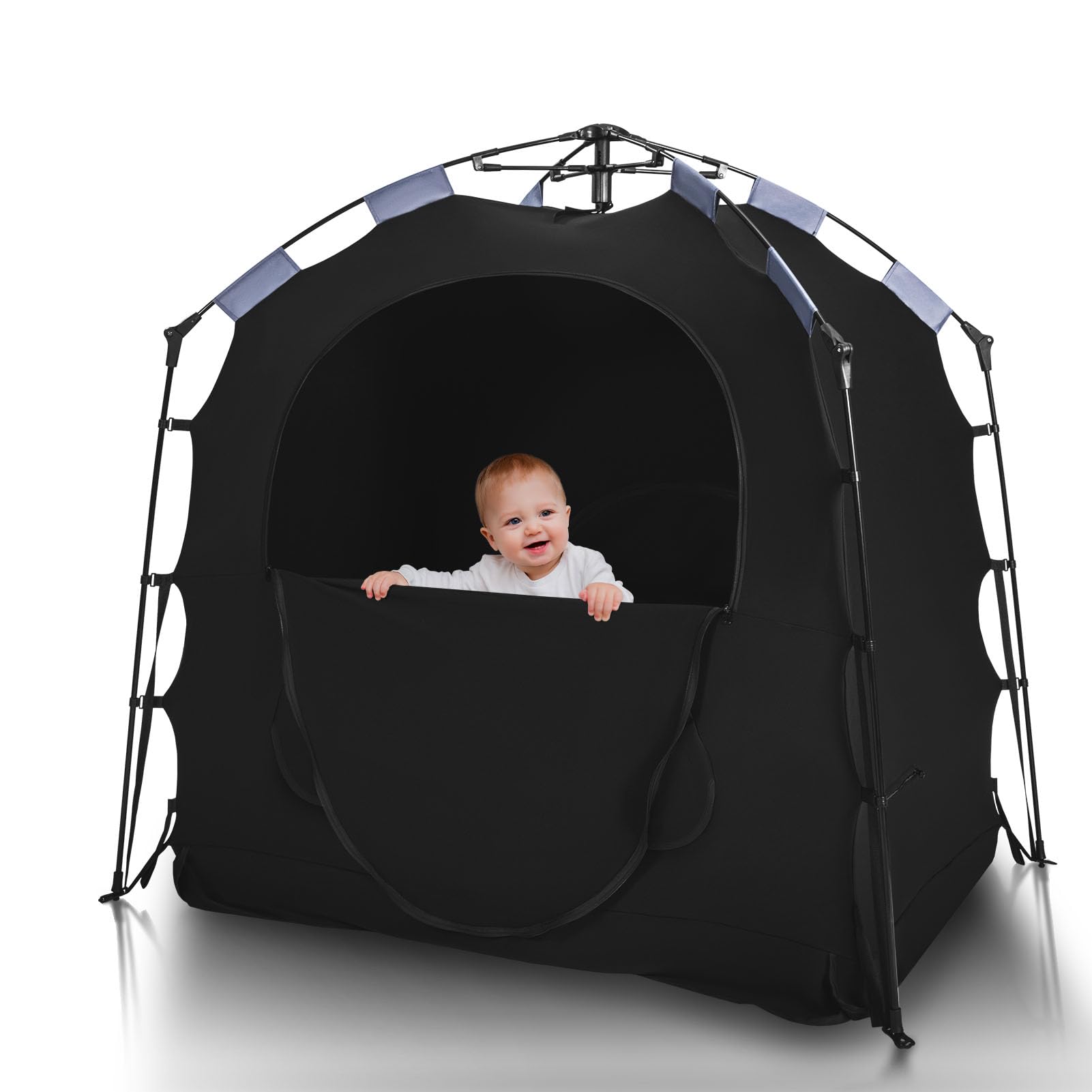 **Blackout Crib Cover for Baby - Easy Install Sleep Pod & Travel Canopy, Blocks 95% Light - Perfect for Nursery, Travel & Daytime Naps**