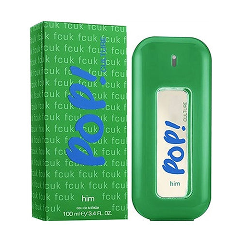 FCUK Pop Culture 100ml Eau De Toilette for Men - Fresh Citrus & Woody Fragrance | Daywear & Night Out Cologne | Office & Date Night Scent