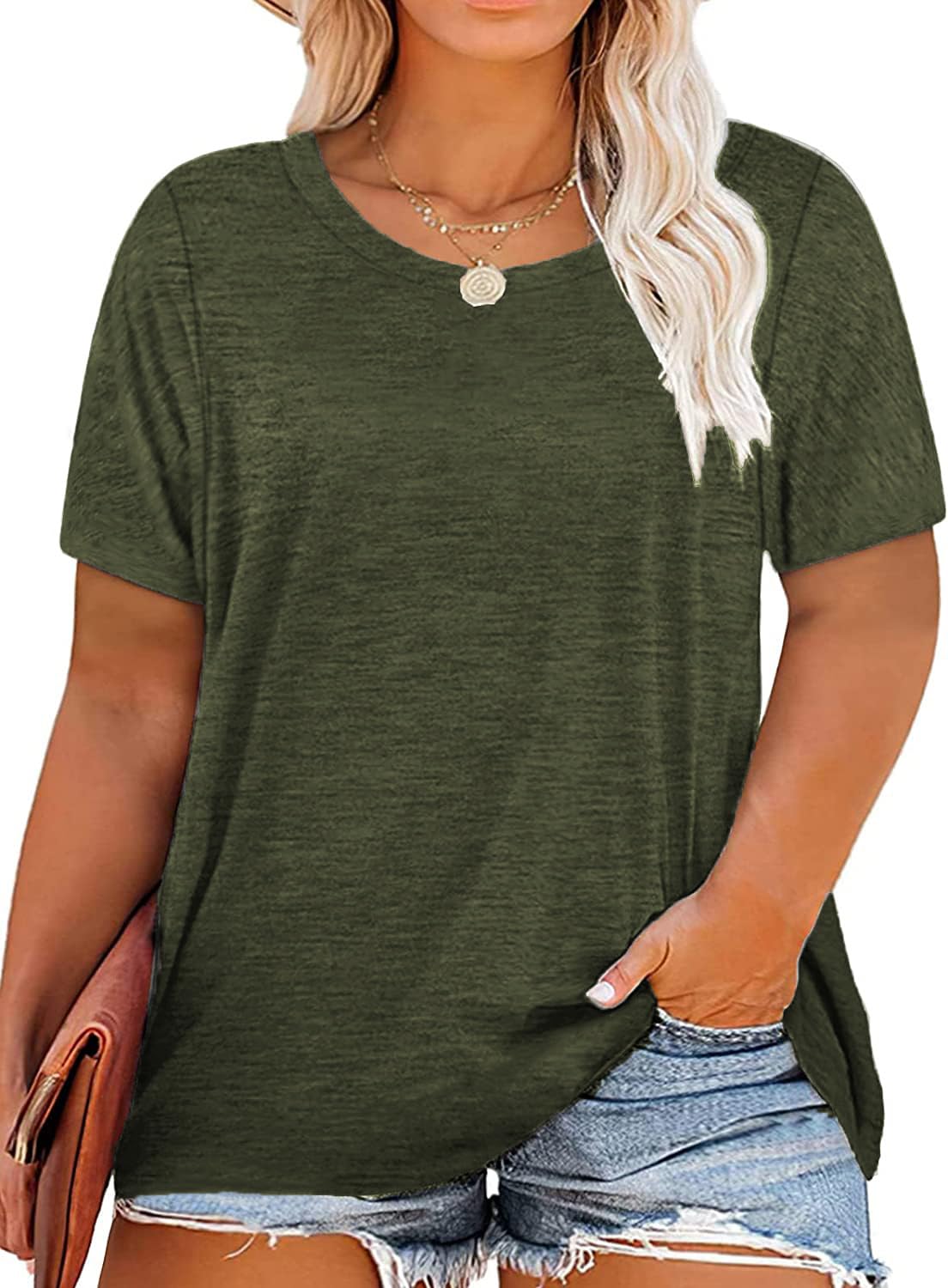Plus Size Summer T-Shirts for Women - Comfortable Short Sleeve Round Neck Loose Fit Casual Tee Tops | Perfect for Beach, Vacation & Everyday Wear