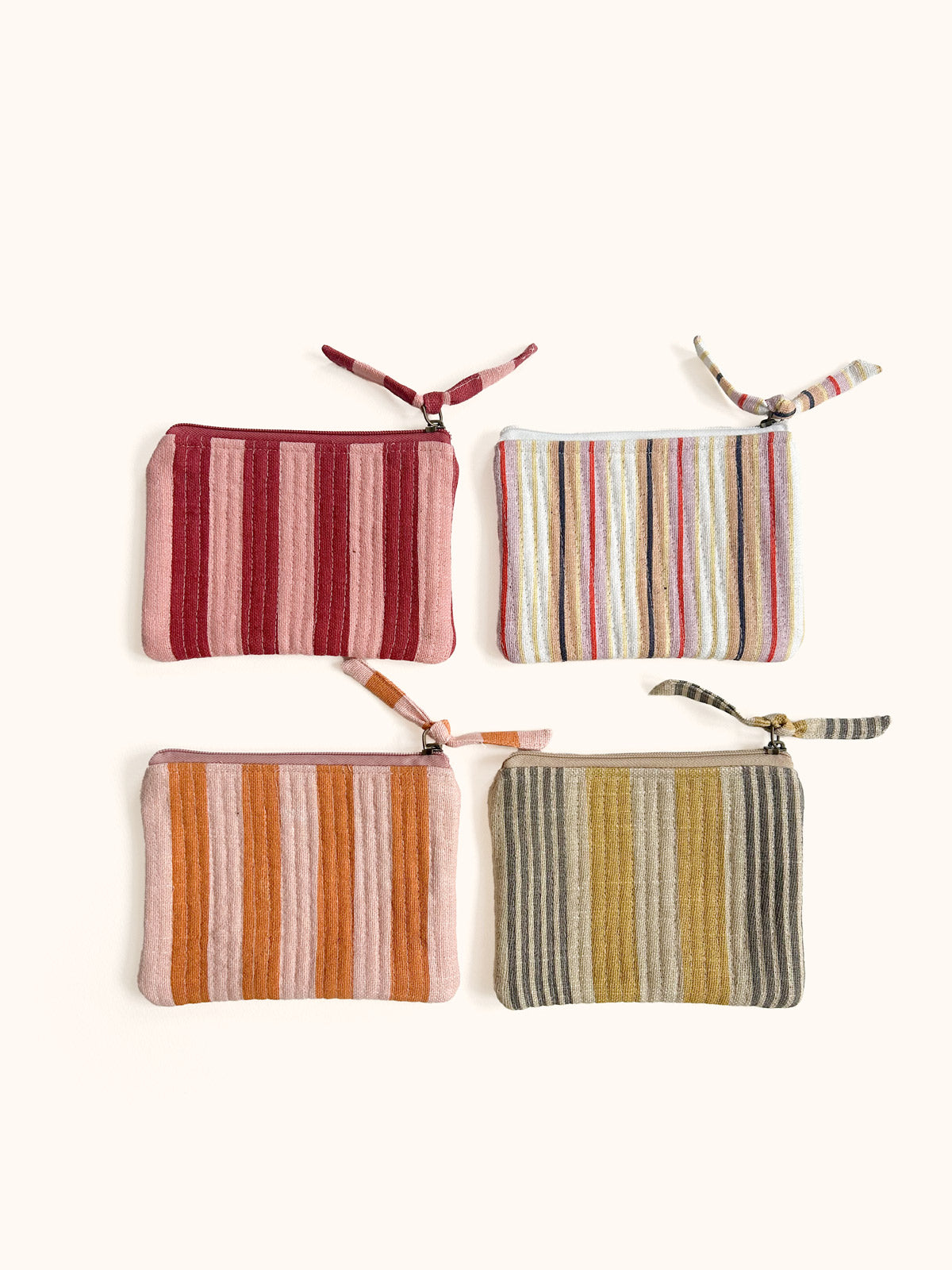 Jaipur Stripe Medium Pouch - Handmade Indian Clutch Bag in Pink City Design | Perfect for Weddings, Parties & Ethnic Fashion Accessories