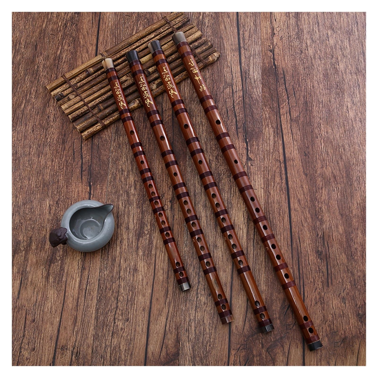 Professional Bamboo Flute for Beginners - E Key Tuned Handmade Wooden Flute Instrument - Perfect for Music Practice, Meditation & Cultural Performances
