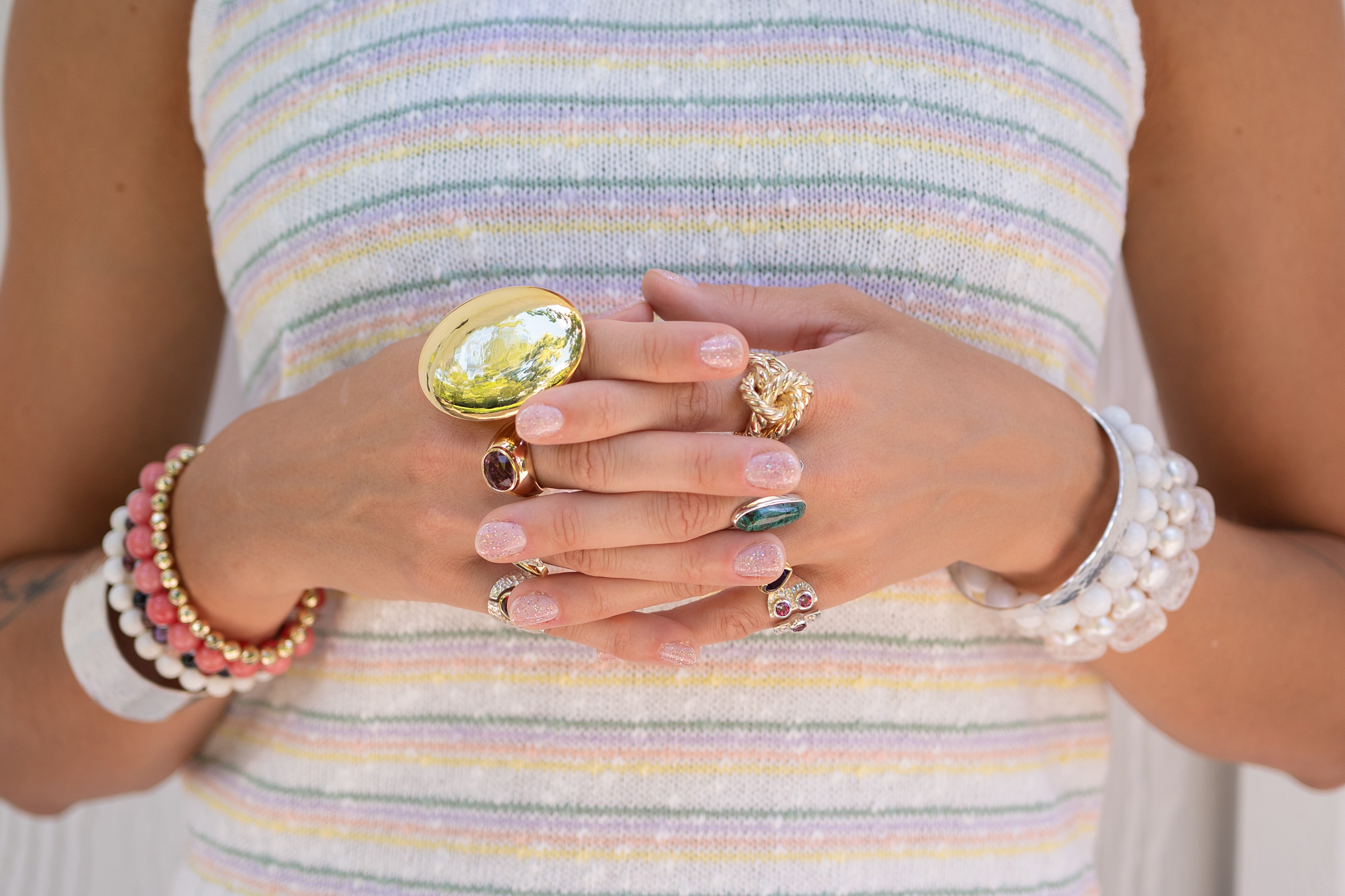 Elegant Domed Statement Ring for Women - Trendy Gold & Silver Fashion Jewelry - Perfect for Parties, Weddings & Everyday Wear