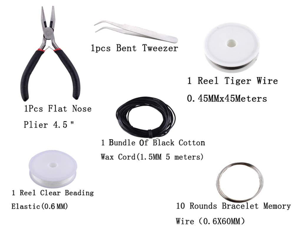 Jewelry Making Supplies Kit - 200-Piece Jewelry Repair Tool Set with Pliers, Beading Wires, Jump Rings, Lobster Clasps & Cord Ends for DIY Necklace, Bracelet Making - Perfect for Crafters & Jewelry Repair