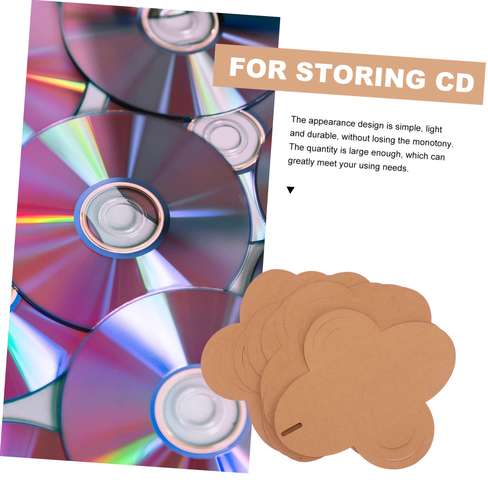 60 Pcs Kraft Paper CD Bags & Vellum Envelopes - Eco-Friendly CD Storage Cases, Wallets & Paper Sleeves for Music, DVDs, Photos - Perfect for Home Organization & Creative Gift Packaging