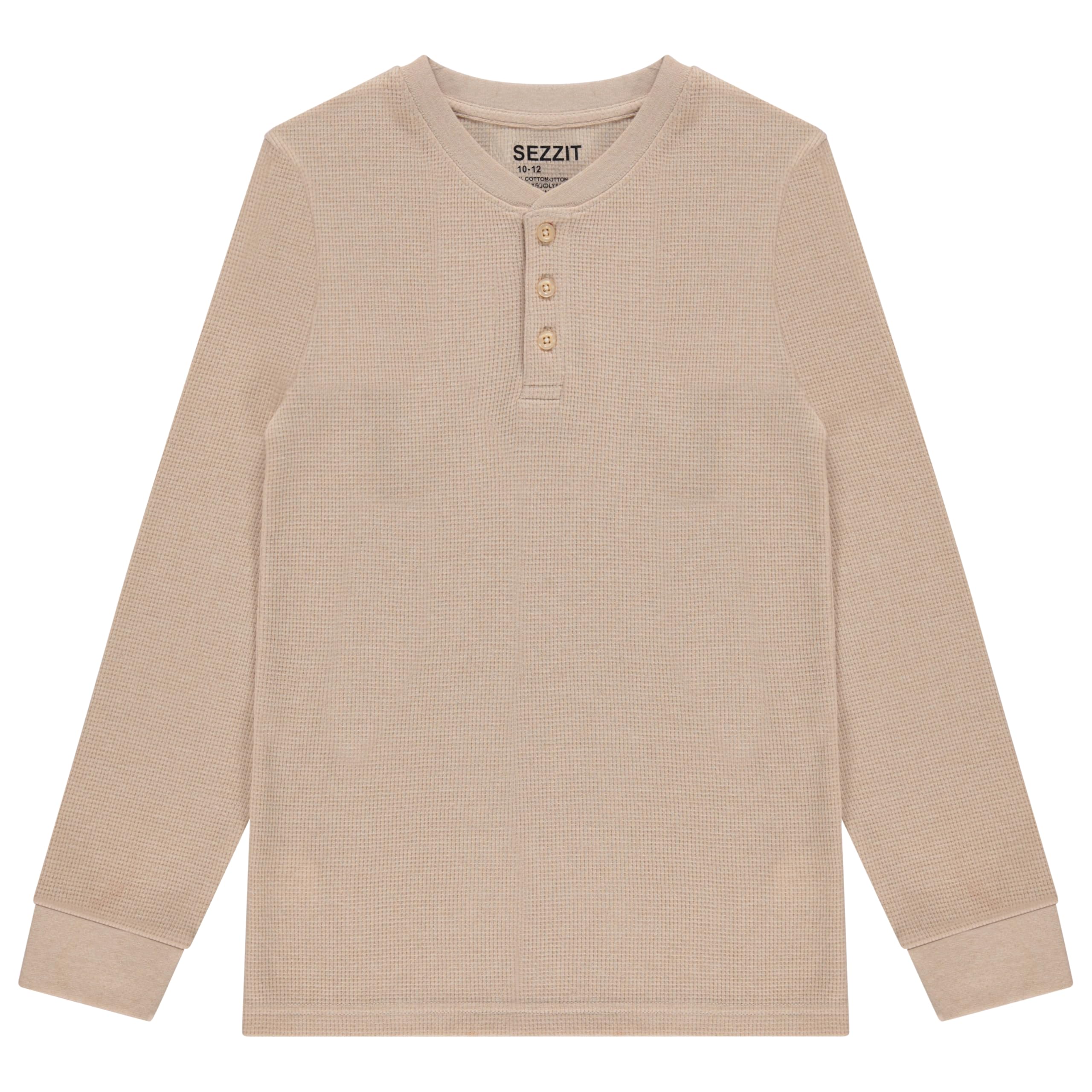 Boys' 2-Pack Thermal Henley Shirts | Warm & Breathable Long Sleeve Tops for Kids Ages 4-18 | Perfect for School, Outdoor Play & Winter Activities