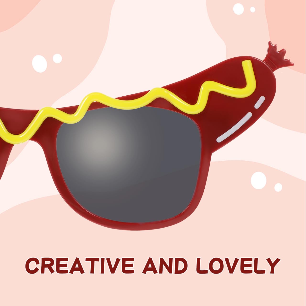 Hot Dog Sunglasses - Funny Novelty Party Glasses for Halloween, Birthday, Cosplay & Dance Events | Costume Accessories for Masquerade, Makeup & Festive Occasions