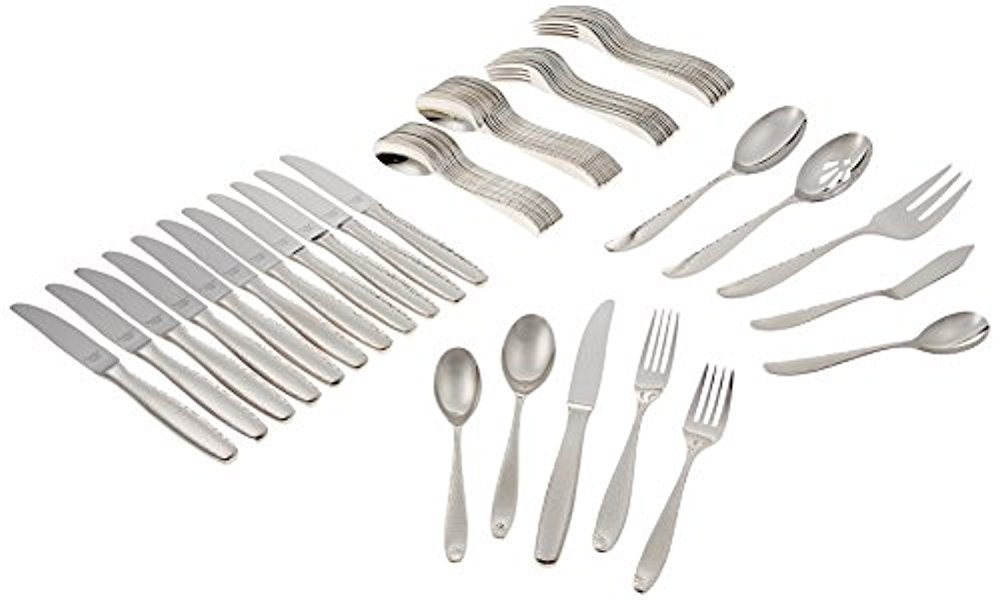 Reed & Barton Palmer 65-Piece Silver Flatware Set - Elegant Dining Silverware for Weddings, Holidays & Formal Occasions