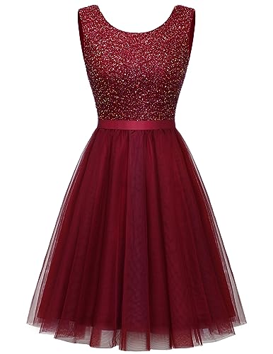Tulle Sequin Burgundy
