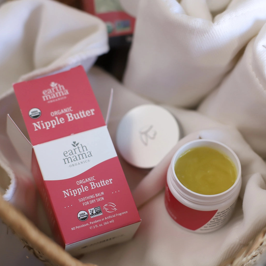 Earth Mama Organic Nipple Butter - USDA Certified Organic, Lanolin-Free Nursing Balm for Breastfeeding Comfort | Soothes Cracked & Dry Nipples, Safe for Baby | Perfect for Postpartum Care & Nursing Mothers