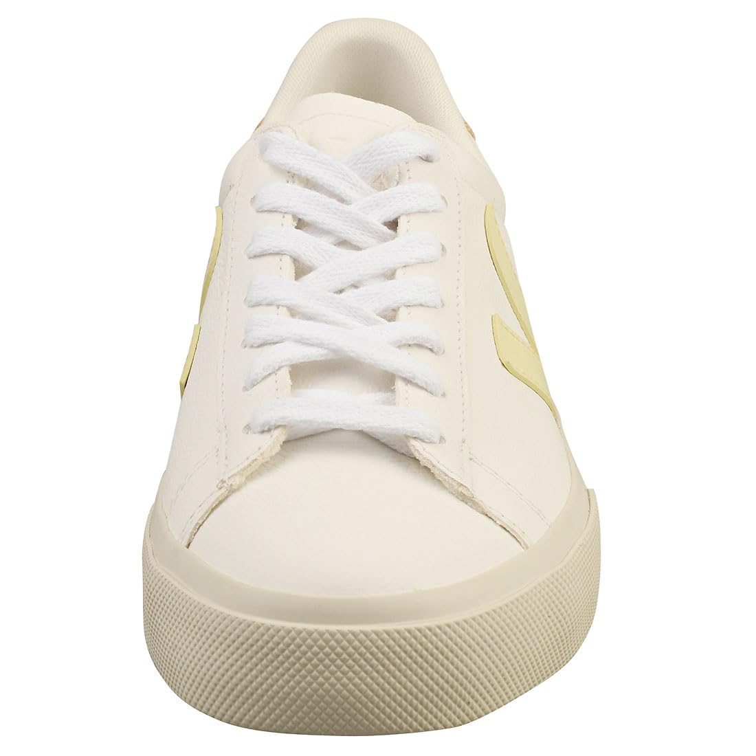 Veja CAMPO CHROMEFREE Women's White Sun Peach Casual Sneakers - US Size 7.5 | Eco-Friendly Vegan Leather Shoes for Everyday Wear, Work & Weekend Outfits