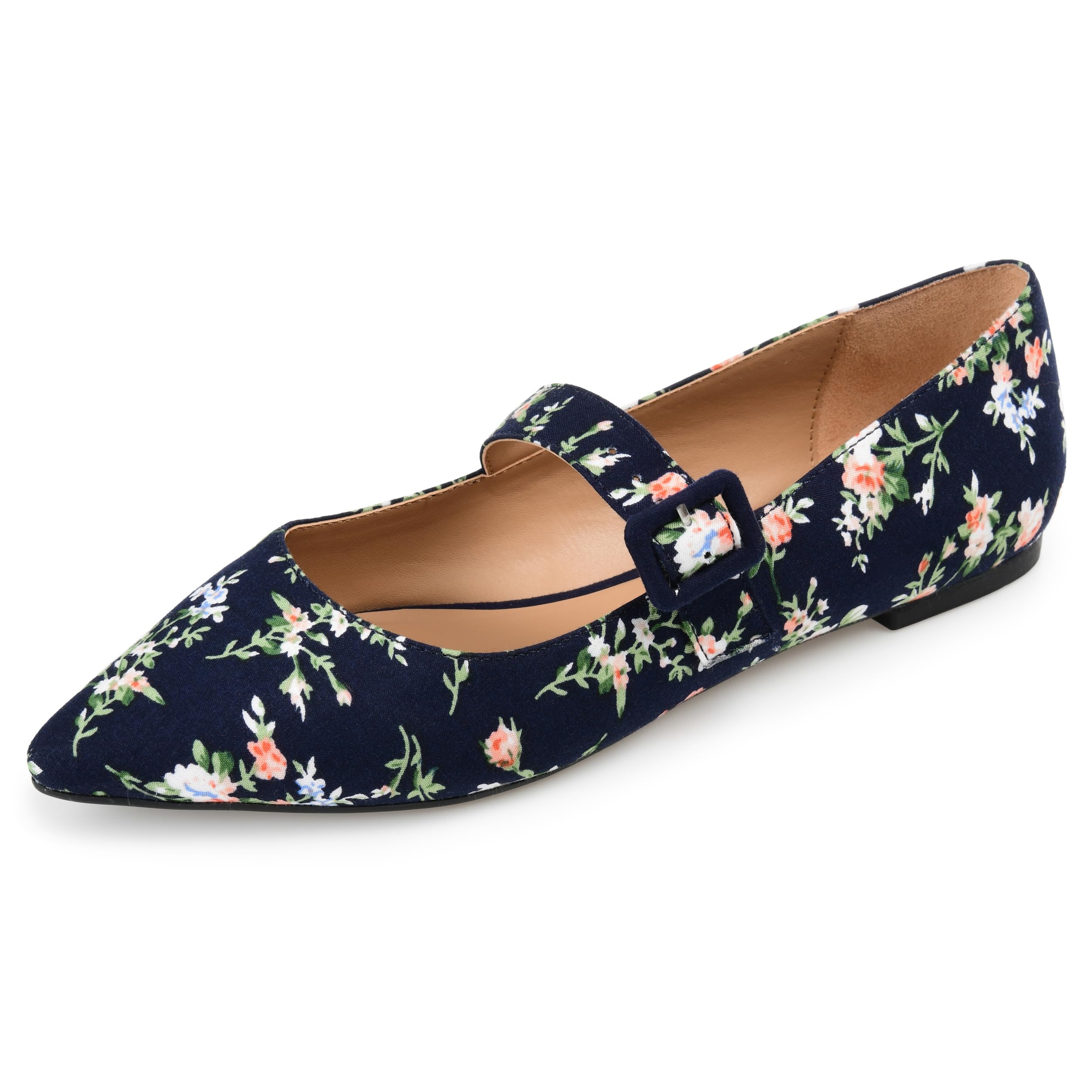 Journee Women's Karissa Comfortable Dress Flats - Stylish & Versatile Ballet Flats for Work, Office, and Casual Outfits
