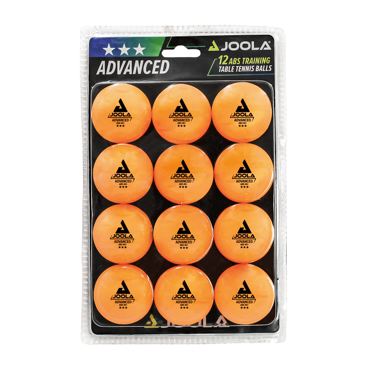 JOOLA Advanced Training ABS 3 Star Table Tennis Balls - Professional Ping Pong Balls for Practice & Competition - Perfect for Indoor & Outdoor Play, Clubs & Home Use