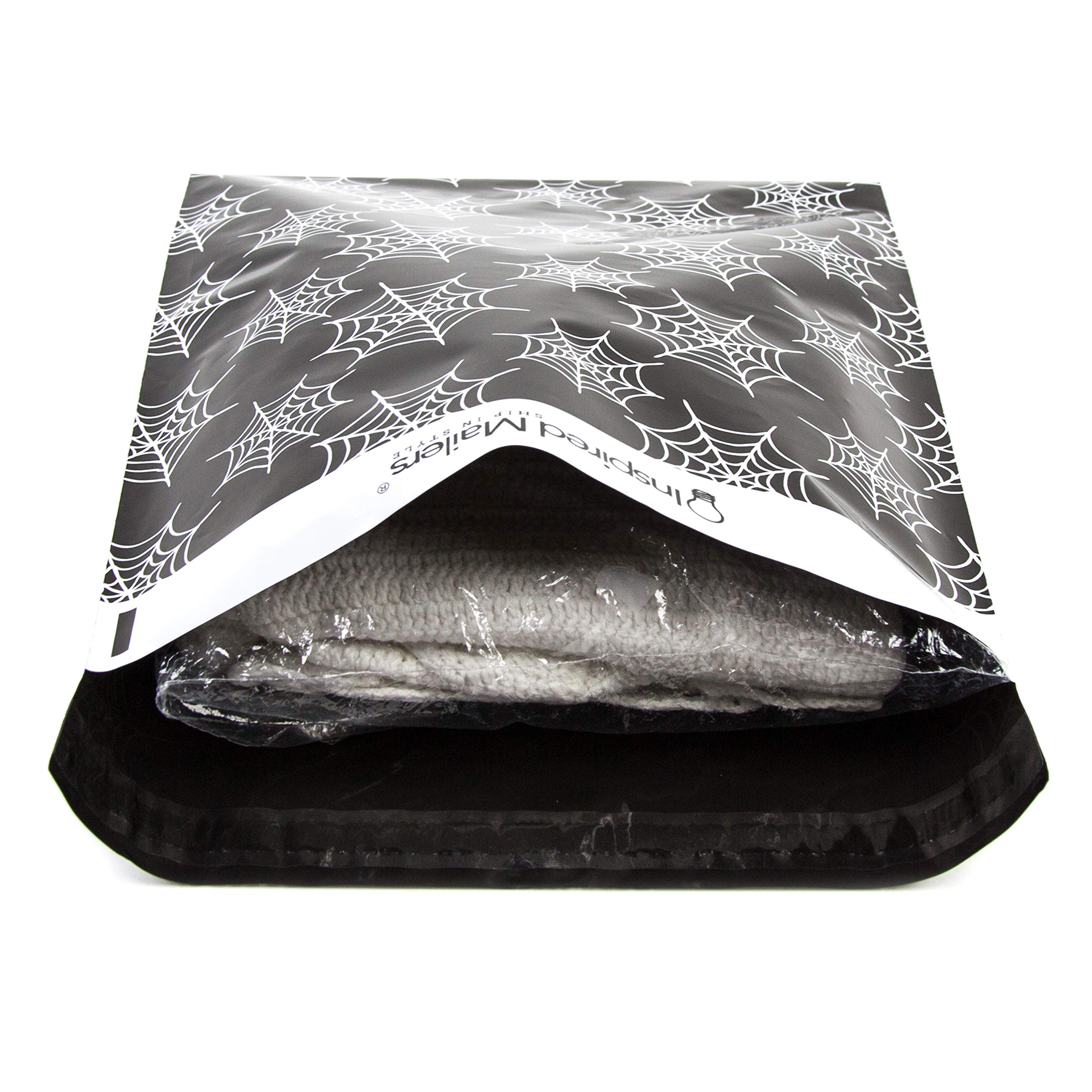 Halloween Poly Mailers 10x13 - 100 Pack Spiderweb Design Shipping Bags for Ecommerce, Gift Wrapping & Party Favors | Durable Mailing Envelopes for Halloween Decorations & Online Stores