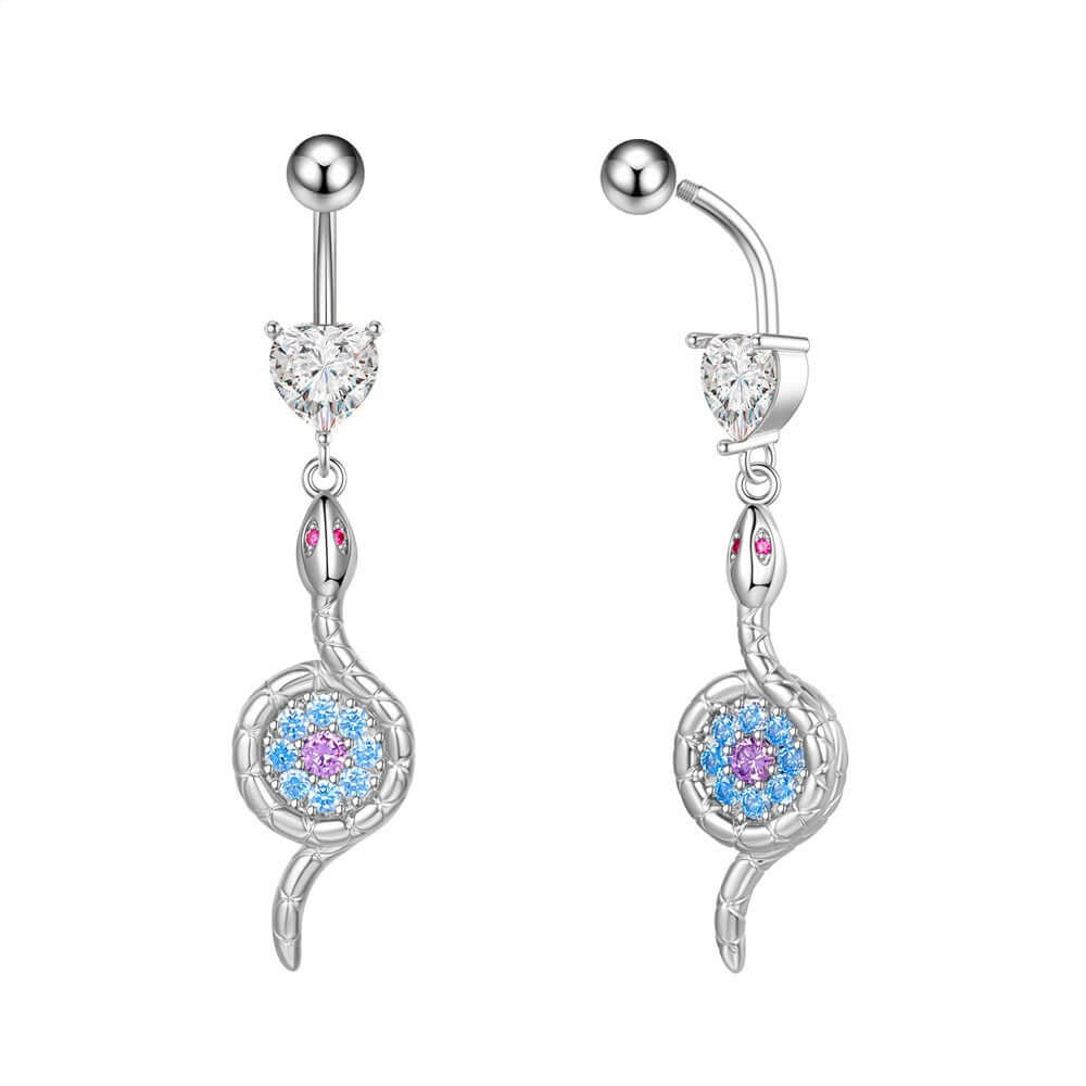Vibrant Enamel Butterfly Belly Button Rings | WH2797 - Stylish Body Jewelry for Summer Outfits & Beach Parties